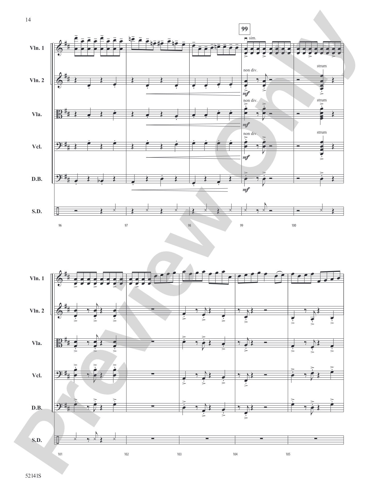 The Mile-Tall River Wall: String Orchestra Conductor Score & Parts