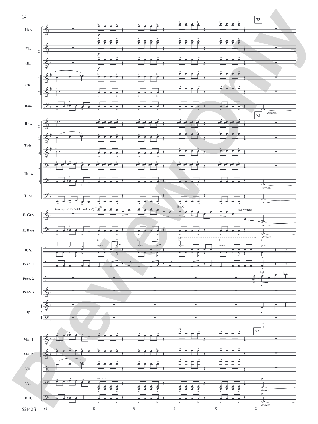Metal Bell Carol: Full Orchestra Conductor Score & Parts