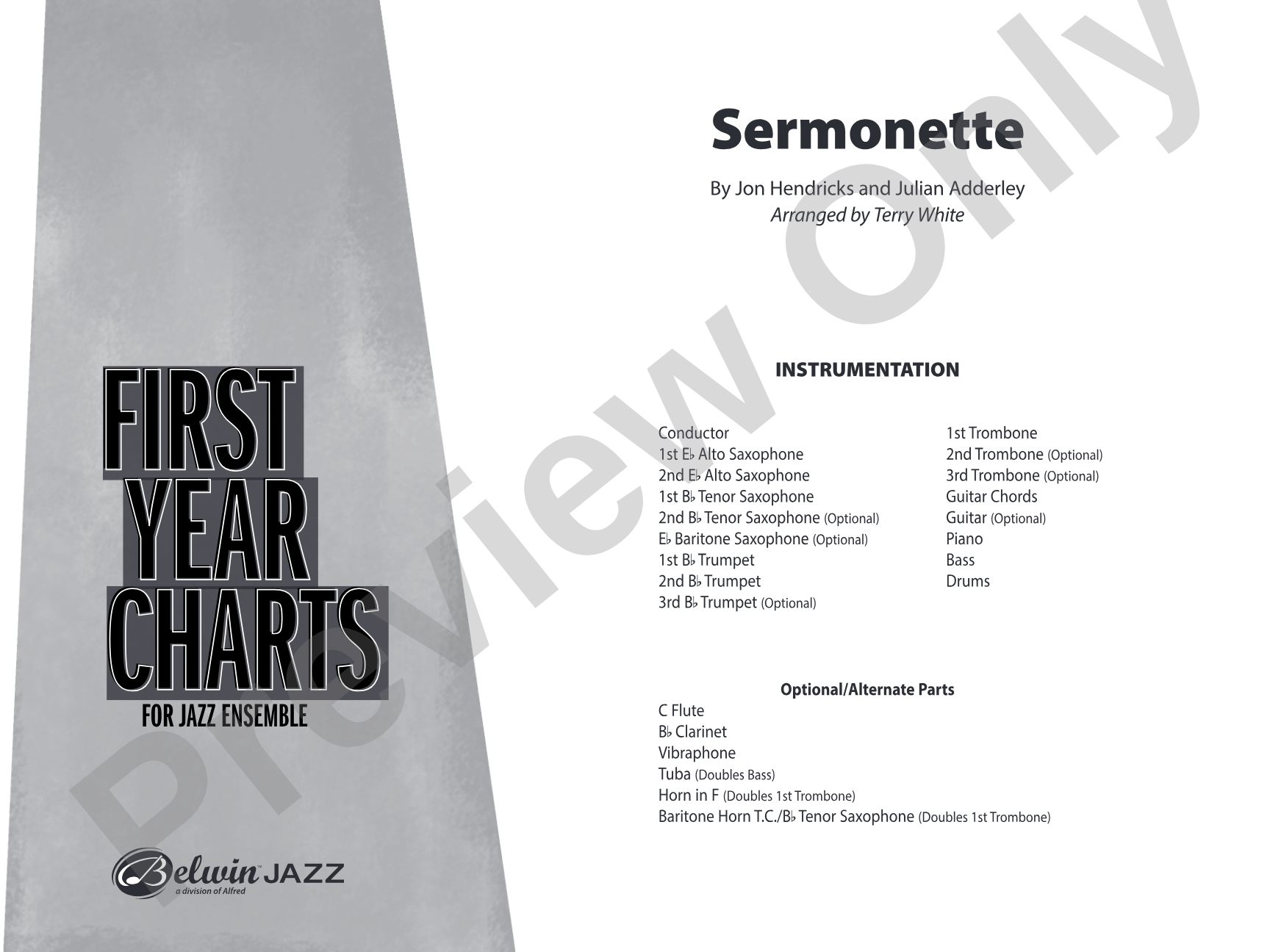 Sermonette: Jazz Ensemble Conductor Score & Parts