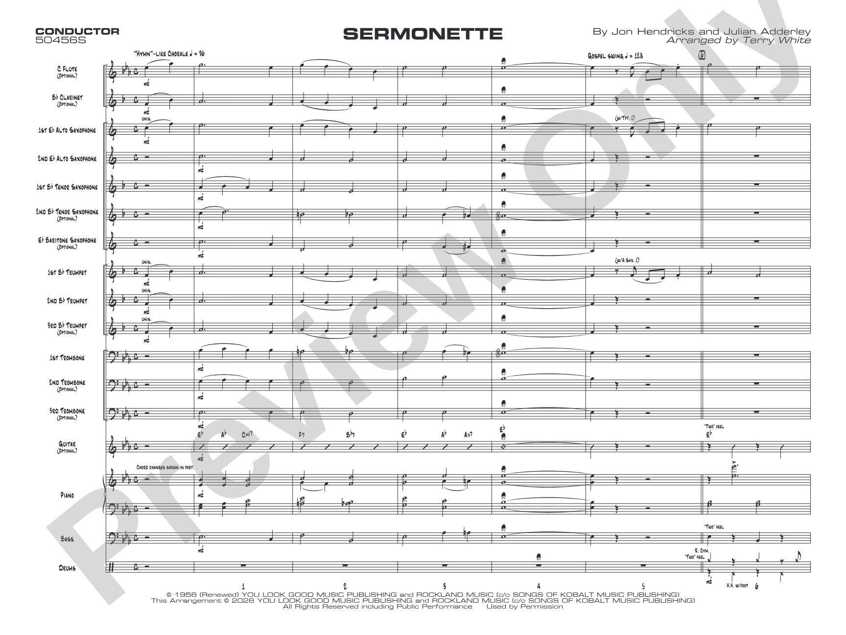 Sermonette: Jazz Ensemble Conductor Score & Parts
