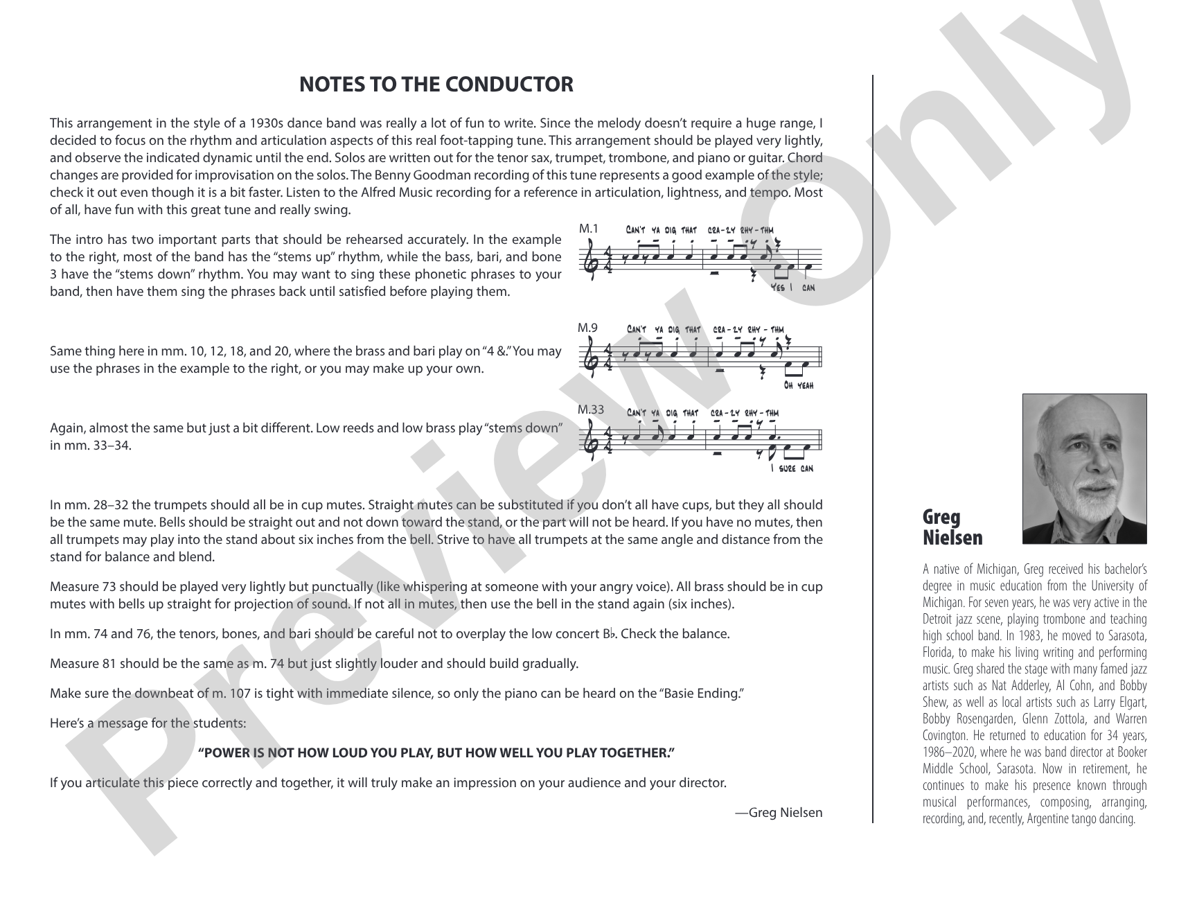 Crazy Rhythm: Jazz Ensemble Conductor Score & Parts