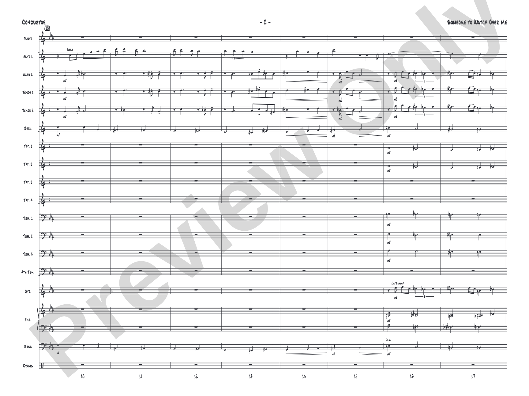 Someone to Watch Over Me: Jazz Ensemble Conductor Score & Parts