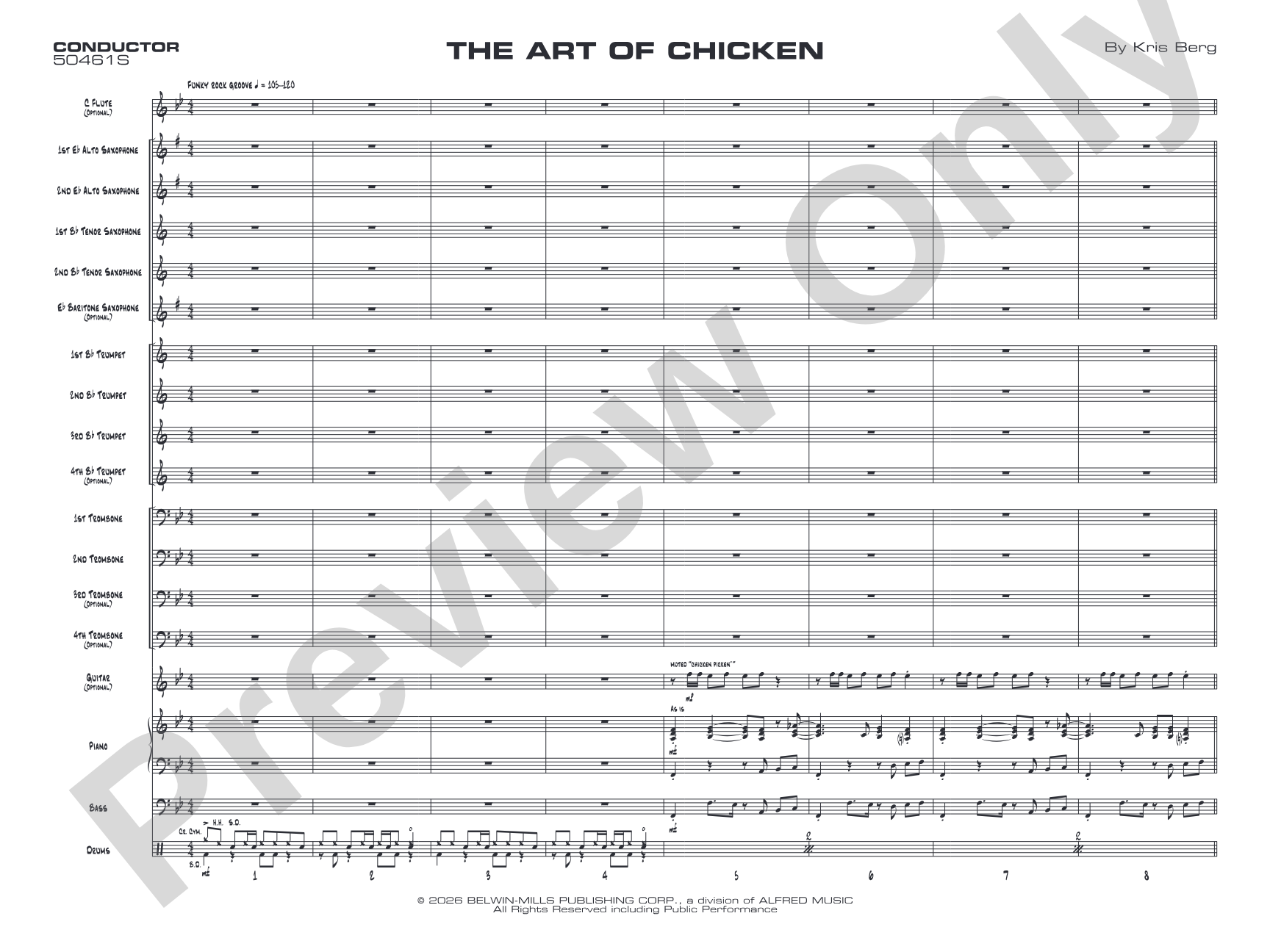 The Art of Chicken: Jazz Ensemble Conductor Score & Parts