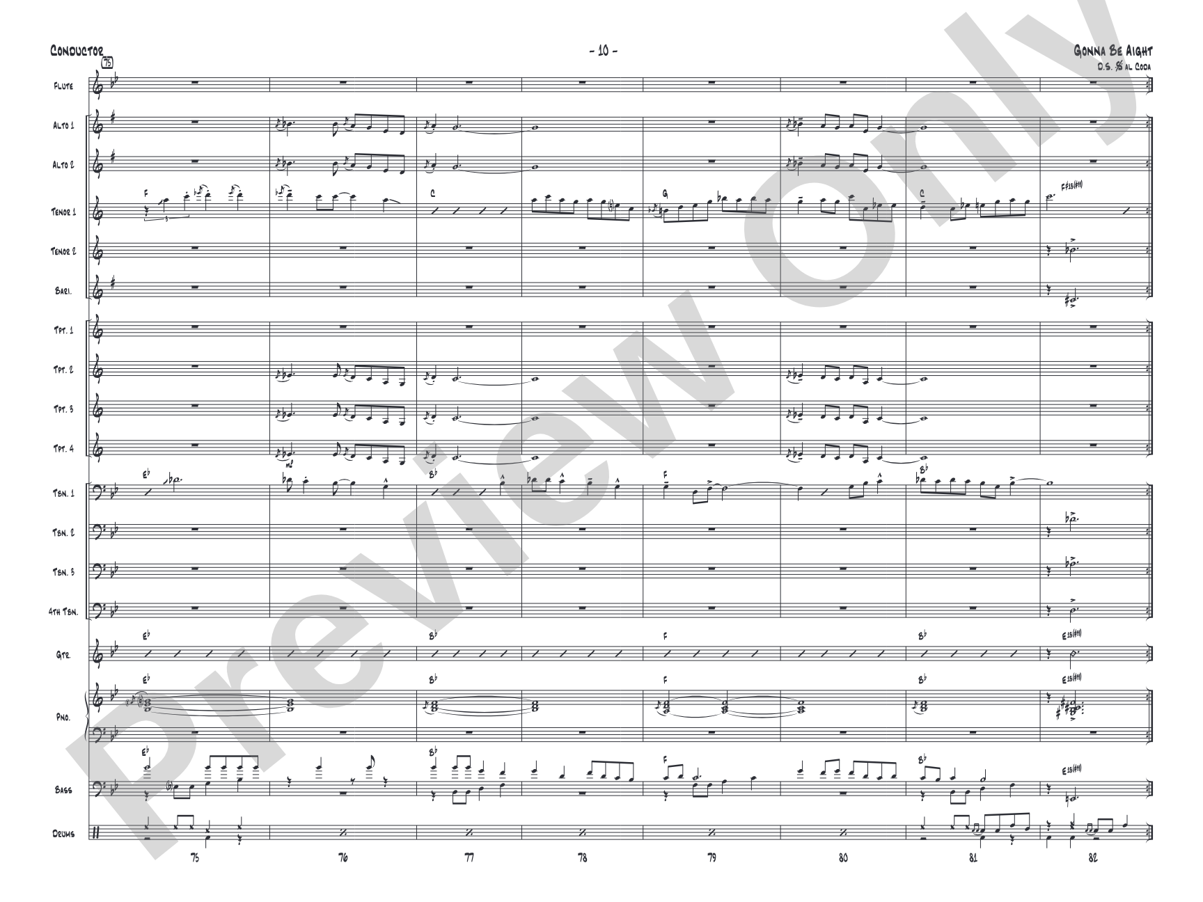Gonna Be Aight: Jazz Ensemble Conductor Score & Parts