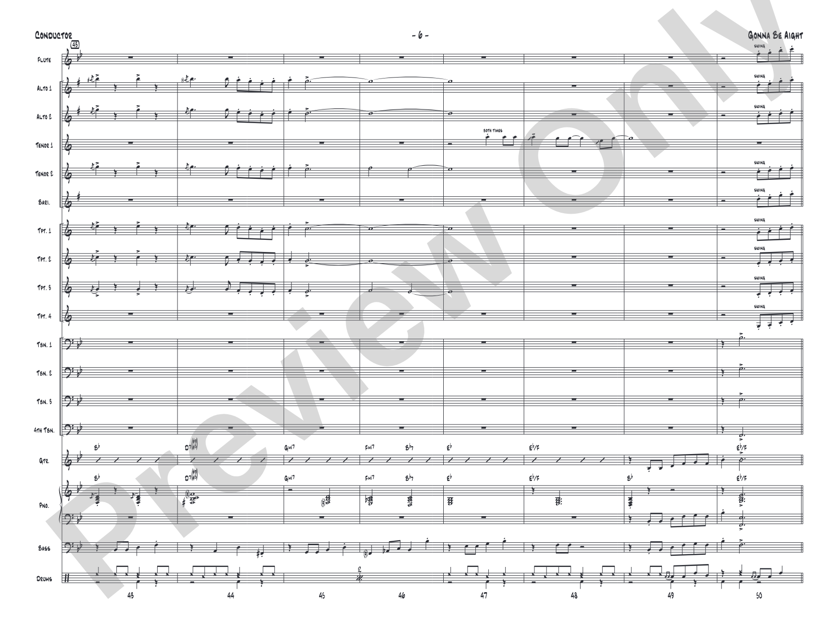 Gonna Be Aight: Jazz Ensemble Conductor Score & Parts