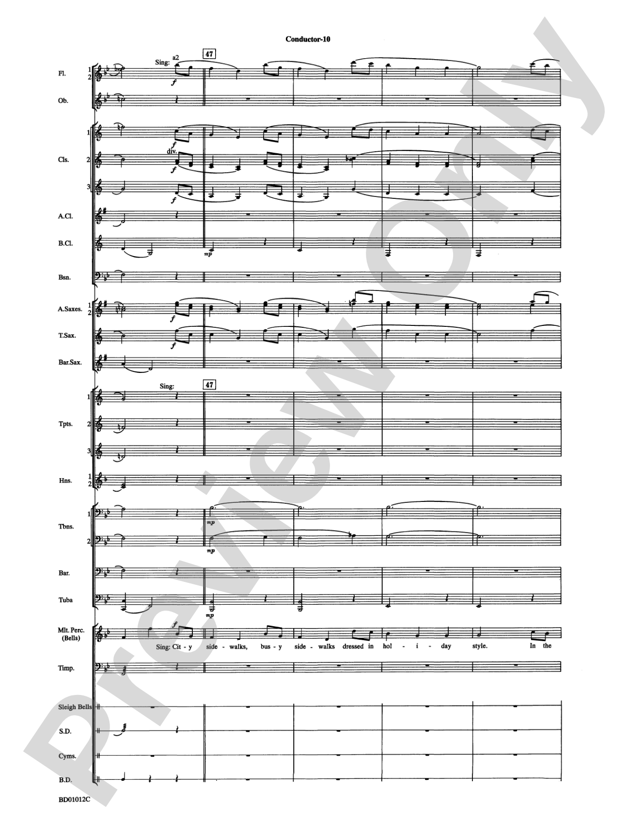 Christmas "Pop" Sing Along (for Concert Band with Audience Participation): Concert Band Conductor Score & Parts