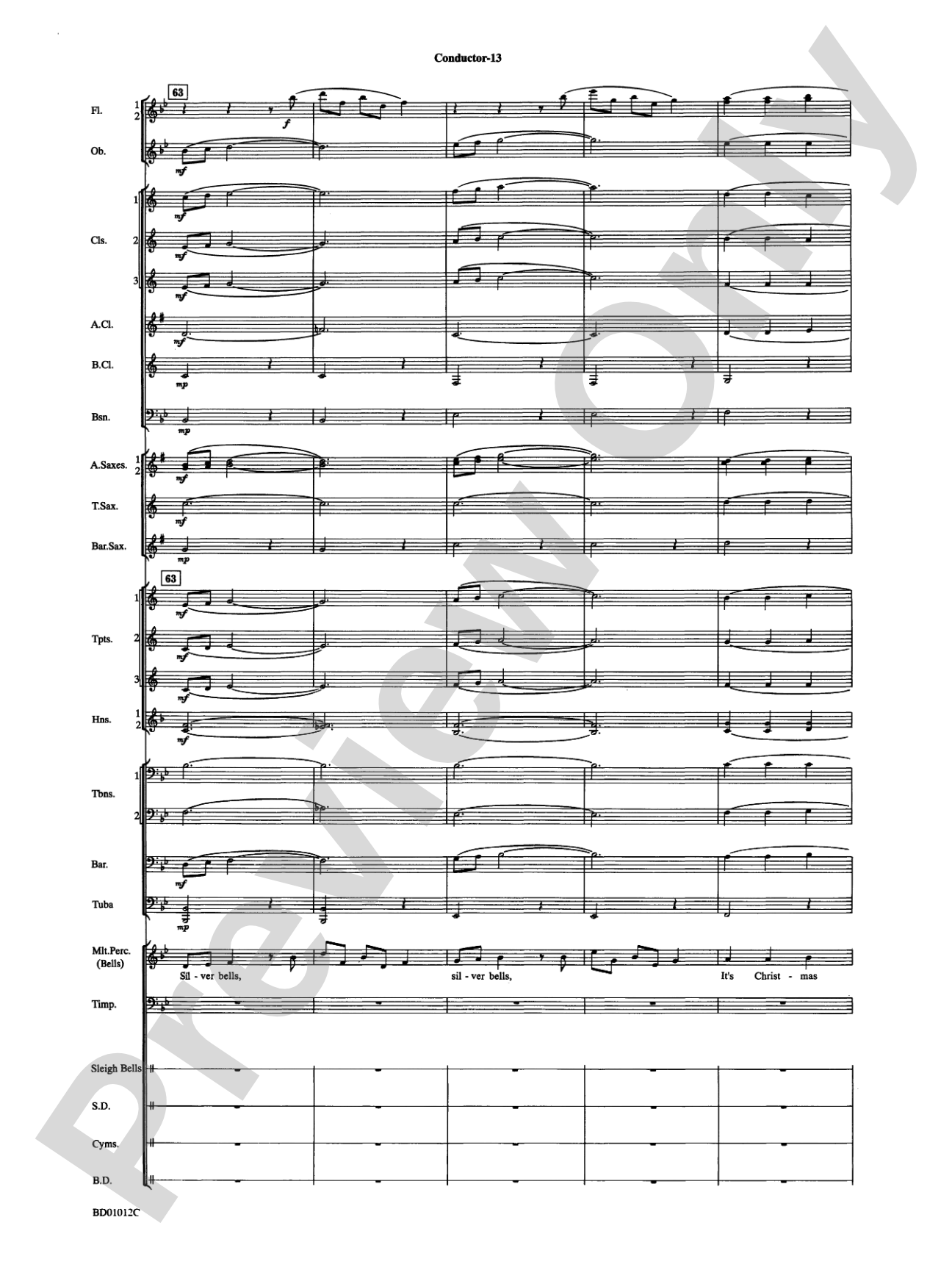 Christmas "Pop" Sing Along (for Concert Band with Audience Participation): Concert Band Conductor Score & Parts