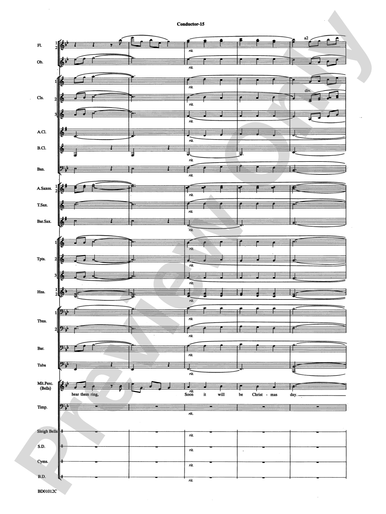 Christmas "Pop" Sing Along (for Concert Band with Audience Participation): Concert Band Conductor Score & Parts