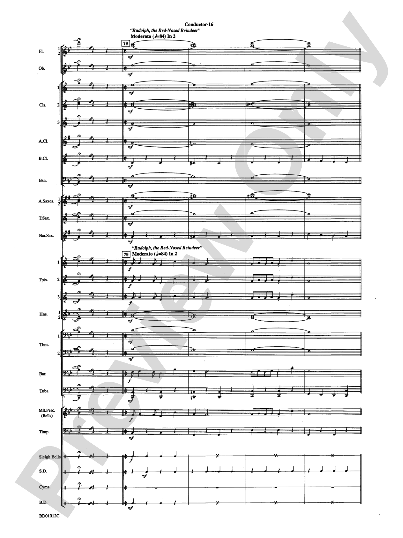 Christmas "Pop" Sing Along (for Concert Band with Audience Participation): Concert Band Conductor Score & Parts