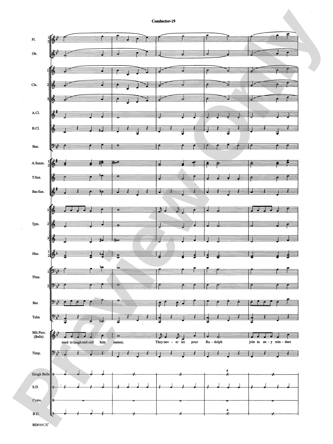 Christmas "Pop" Sing Along (for Concert Band with Audience Participation): Concert Band Conductor Score & Parts