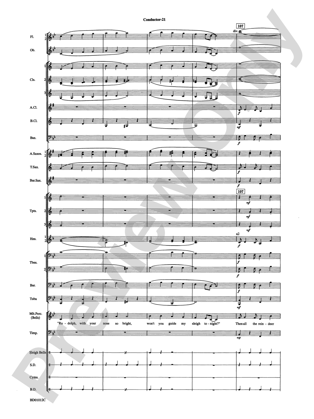 Christmas "Pop" Sing Along (for Concert Band with Audience Participation): Concert Band Conductor Score & Parts