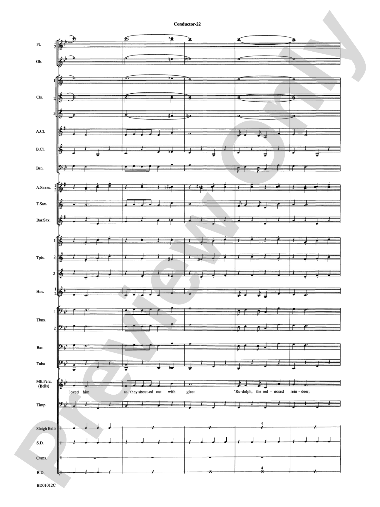Christmas "Pop" Sing Along (for Concert Band with Audience Participation): Concert Band Conductor Score & Parts