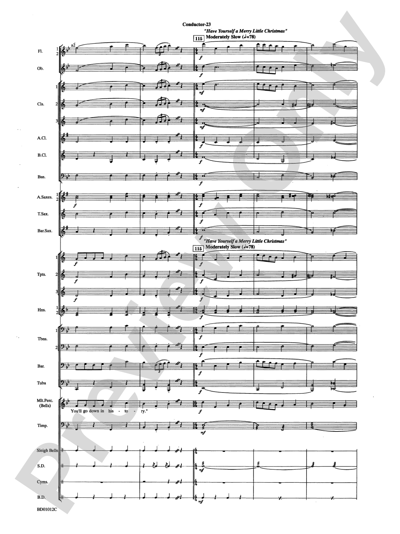 Christmas "Pop" Sing Along (for Concert Band with Audience Participation): Concert Band Conductor Score & Parts
