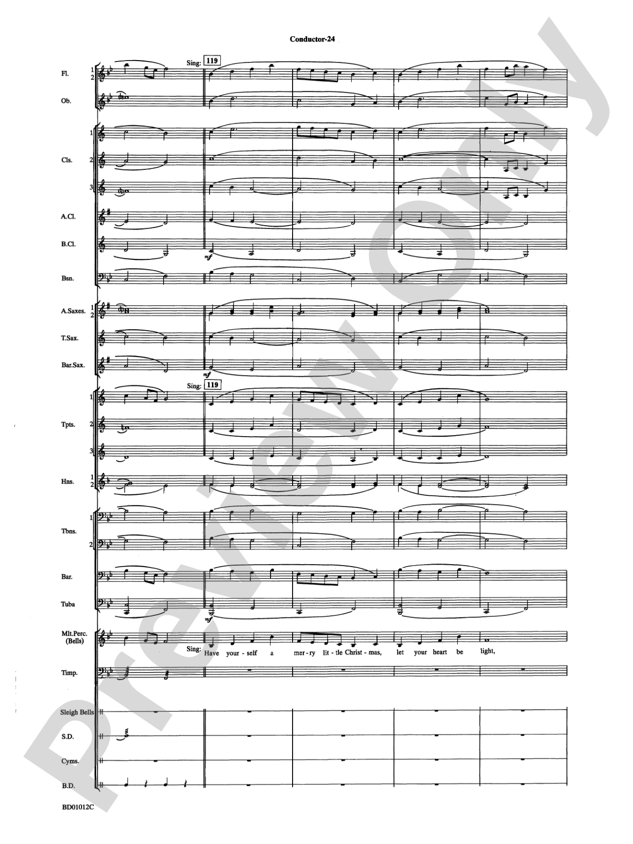 Christmas "Pop" Sing Along (for Concert Band with Audience Participation): Concert Band Conductor Score & Parts