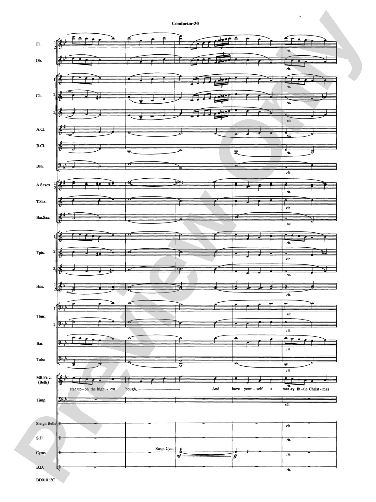 Christmas "Pop" Sing Along (for Concert Band with Audience Participation): Concert Band Conductor Score & Parts