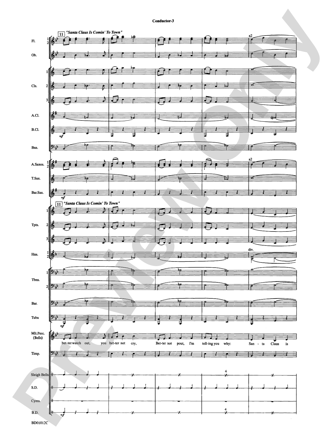 Christmas "Pop" Sing Along (for Concert Band with Audience Participation): Concert Band Conductor Score & Parts