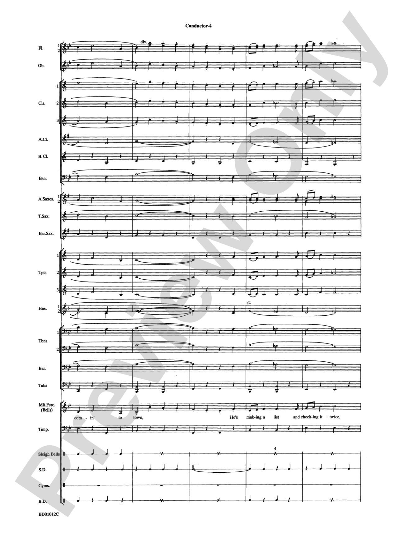 Christmas "Pop" Sing Along (for Concert Band with Audience Participation): Concert Band Conductor Score & Parts