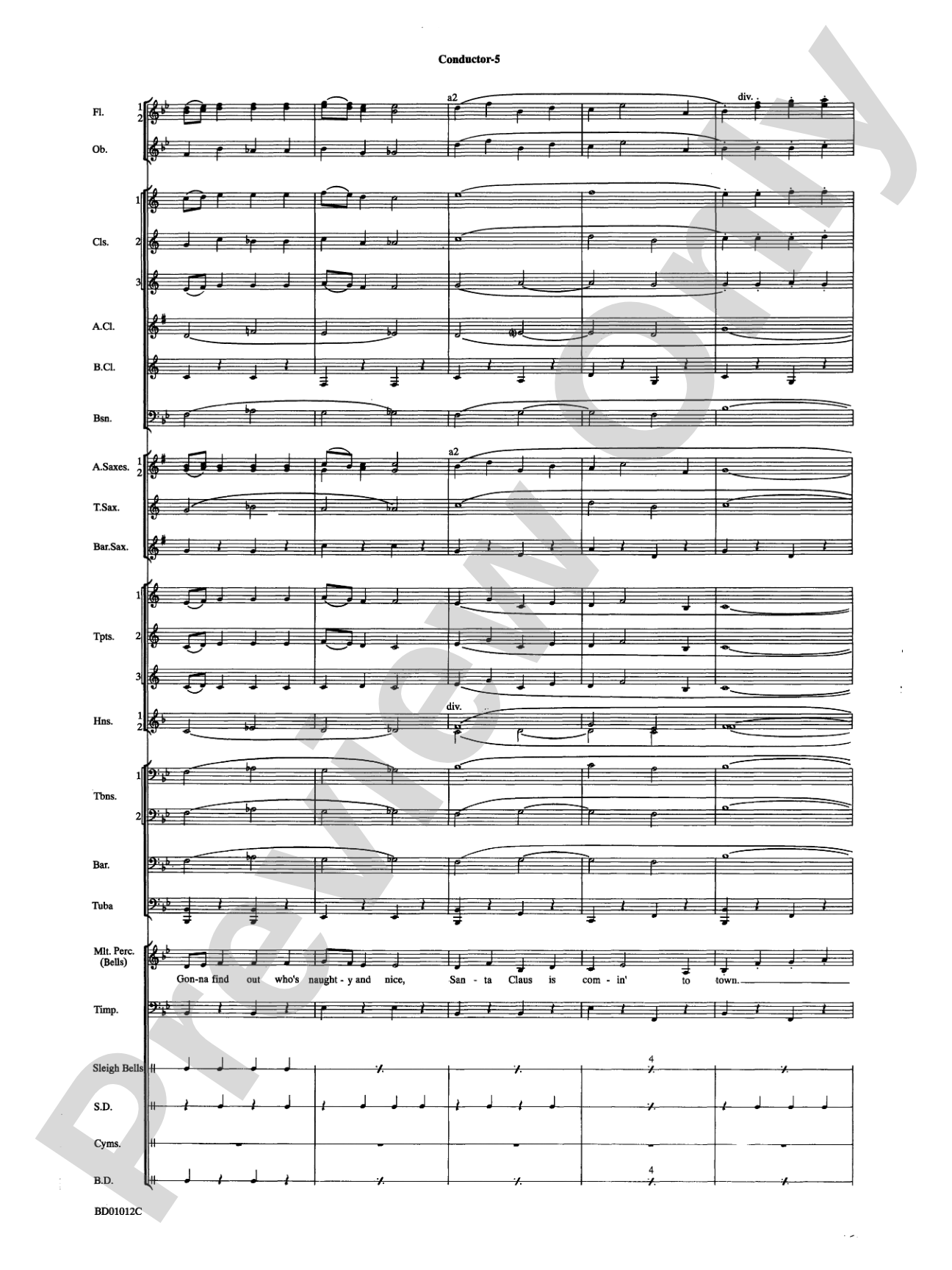 Christmas "Pop" Sing Along (for Concert Band with Audience Participation): Concert Band Conductor Score & Parts