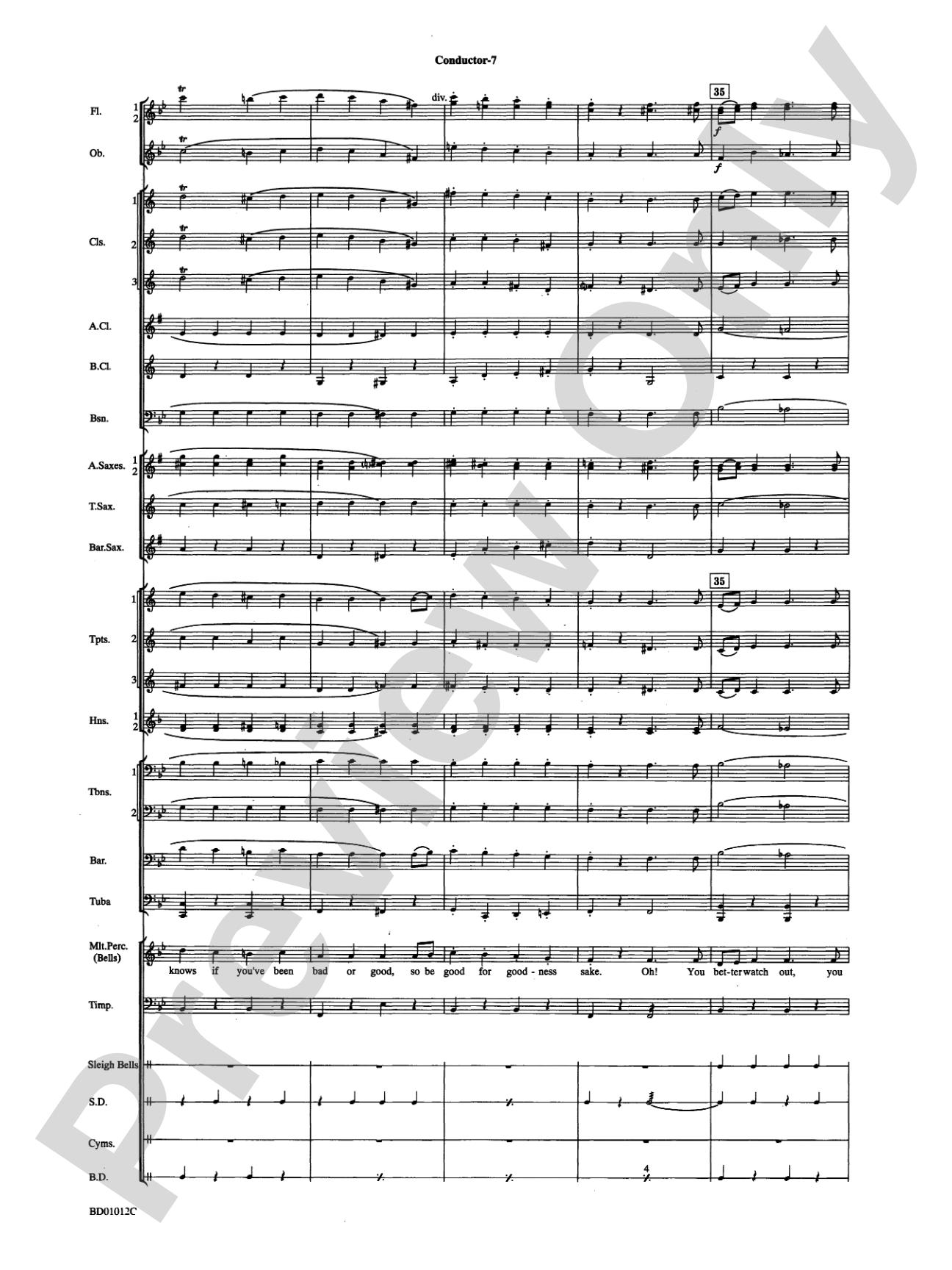 Christmas "Pop" Sing Along (for Concert Band with Audience Participation): Concert Band Conductor Score & Parts