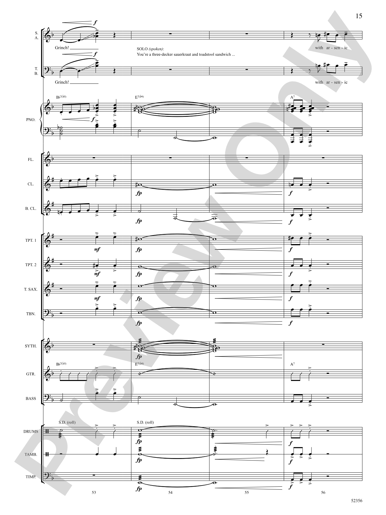 YOU'RE A MEAN ONE MR GRINCH/DIG SPX: Choral SoundPax Digital Download