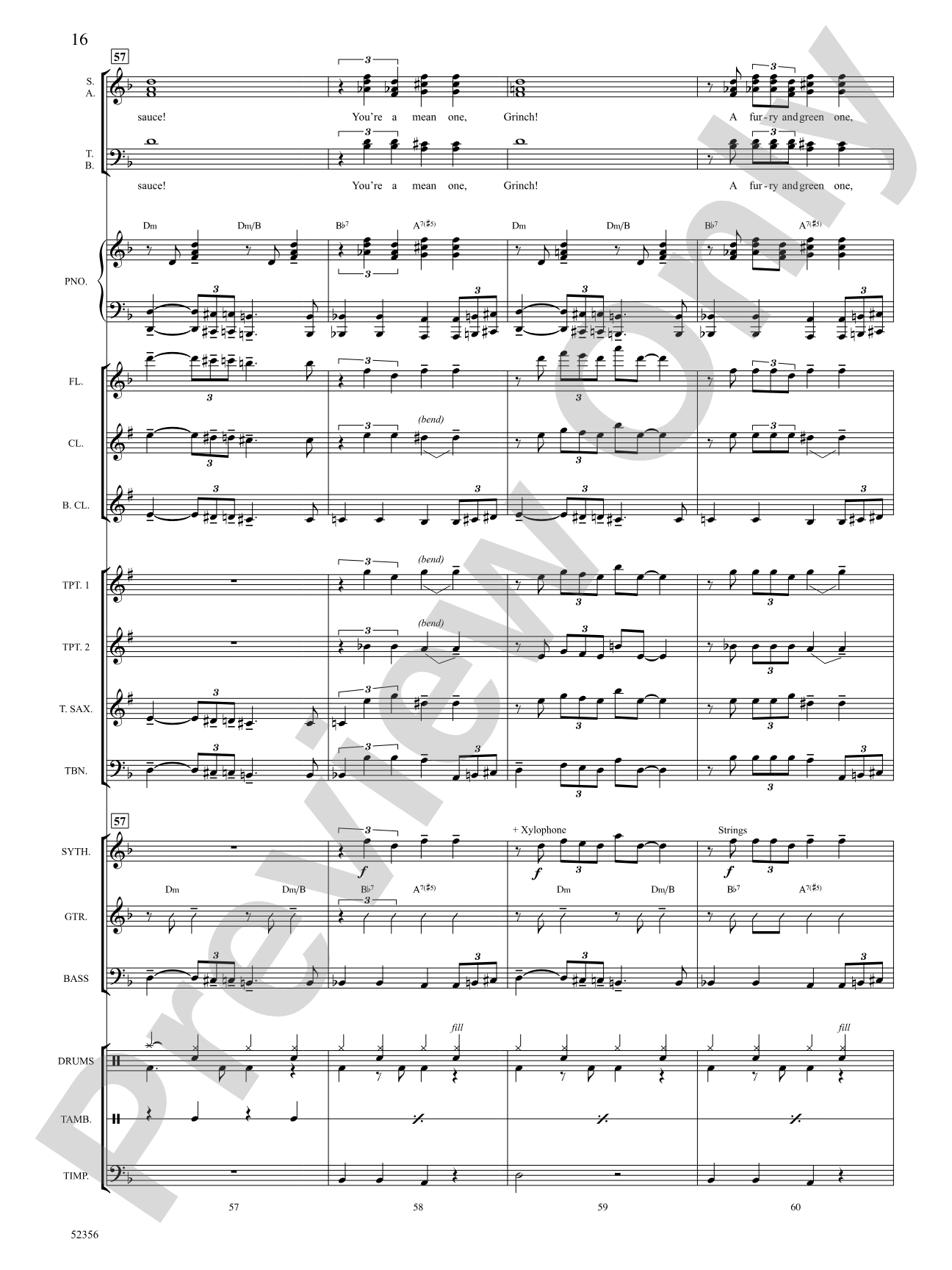 YOU'RE A MEAN ONE MR GRINCH/DIG SPX: Choral SoundPax Digital Download