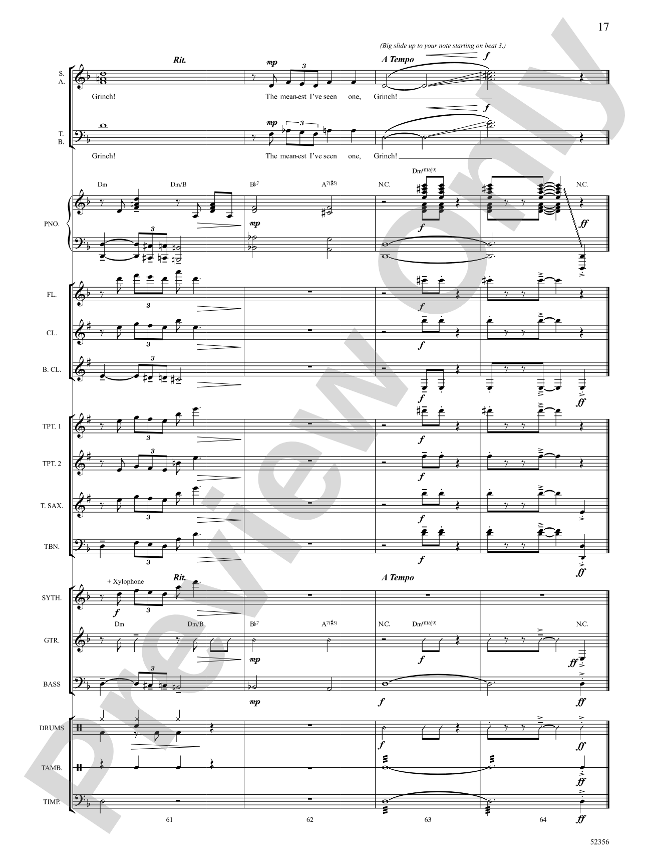 YOU'RE A MEAN ONE MR GRINCH/DIG SPX: Choral SoundPax Digital Download