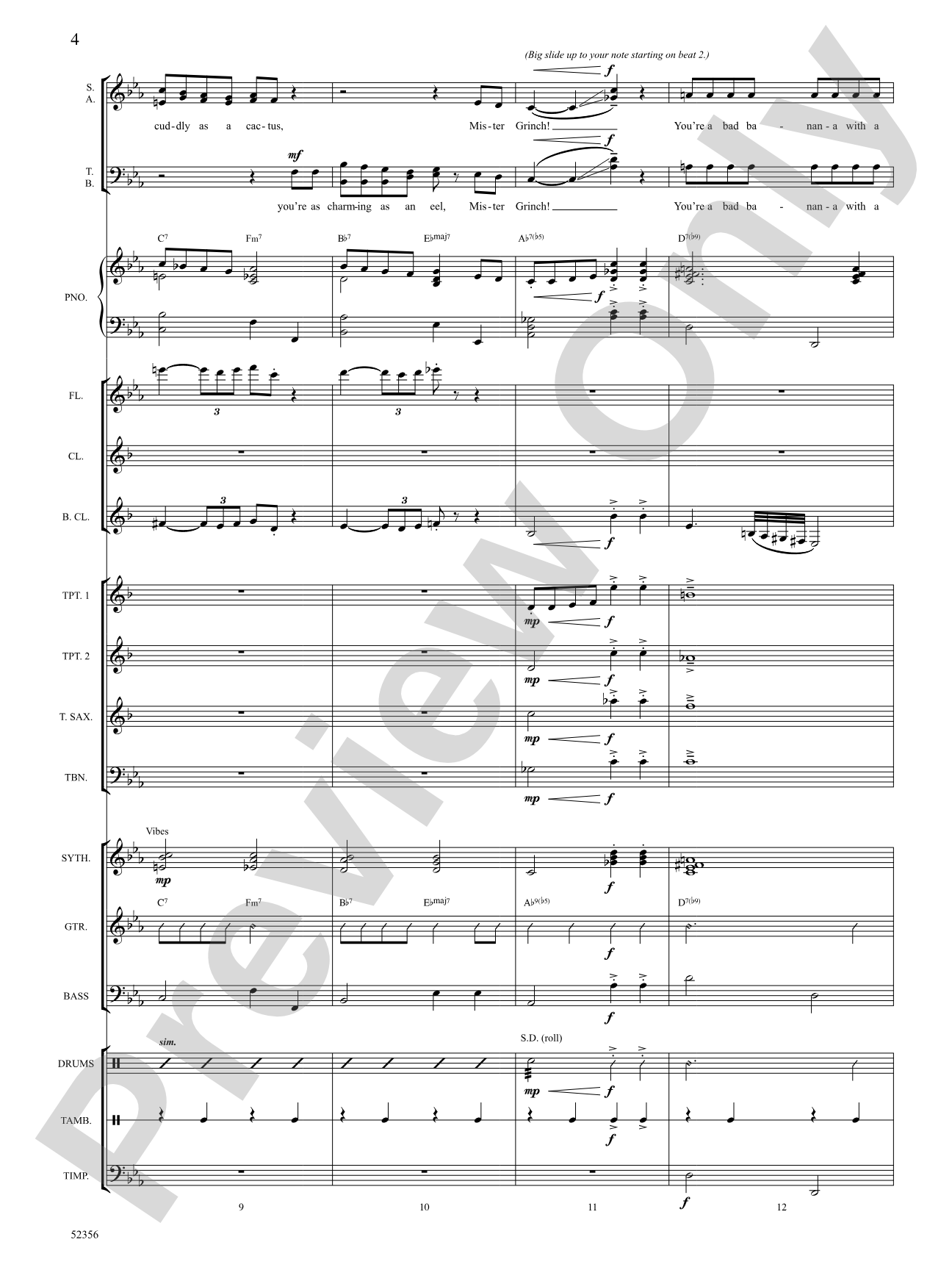 YOU'RE A MEAN ONE MR GRINCH/DIG SPX: Choral SoundPax Digital Download
