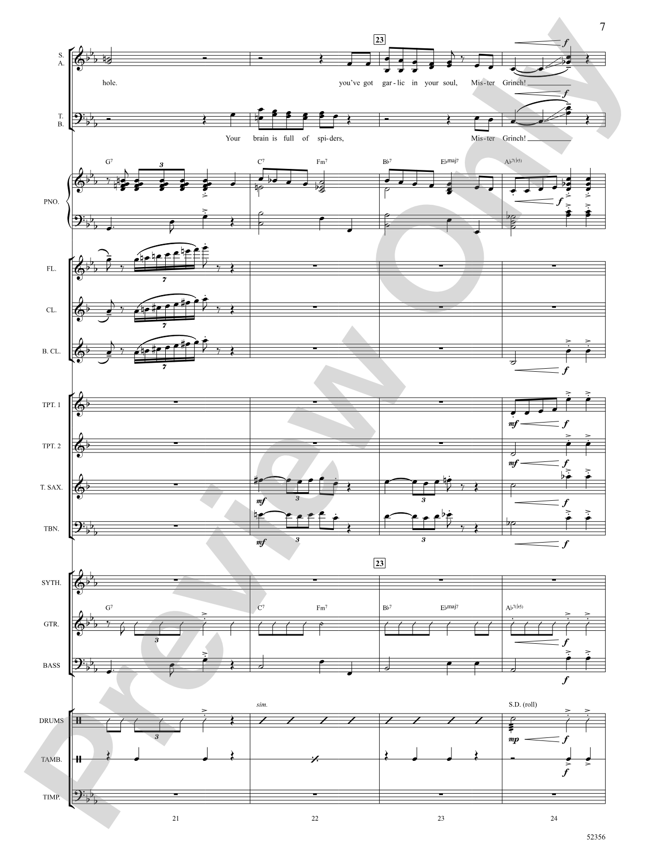 YOU'RE A MEAN ONE MR GRINCH/DIG SPX: Choral SoundPax Digital Download
