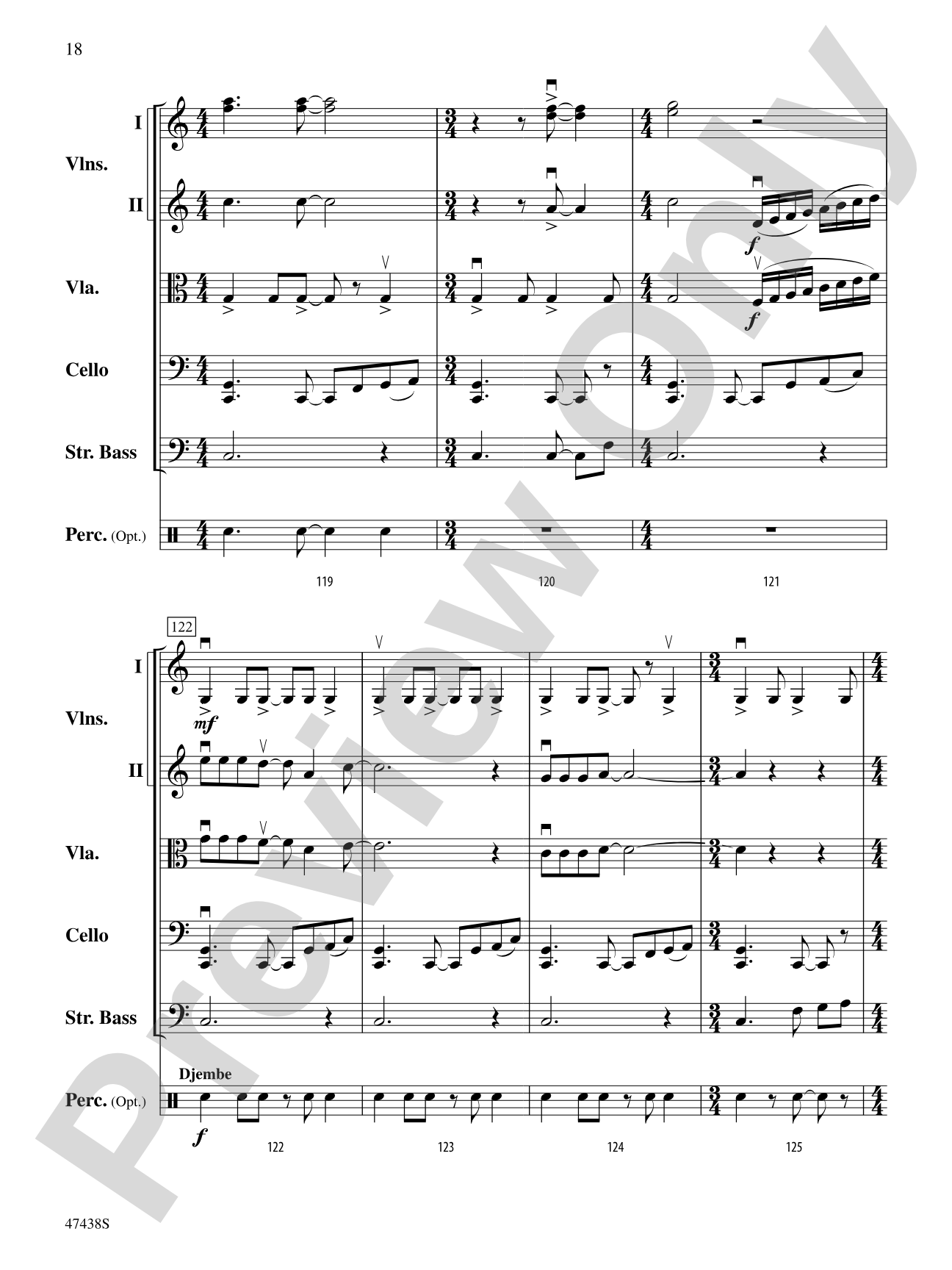 Jambo: String Orchestra Conductor Score & Parts