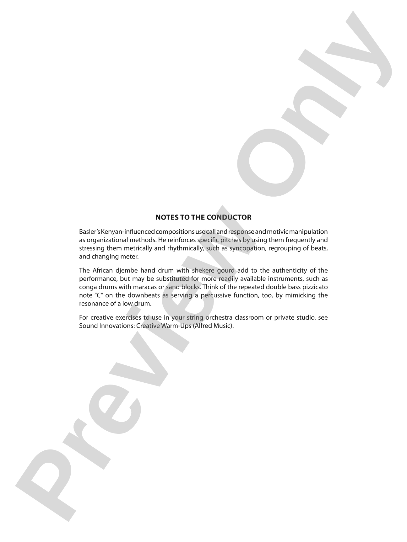 Jambo: String Orchestra Conductor Score & Parts