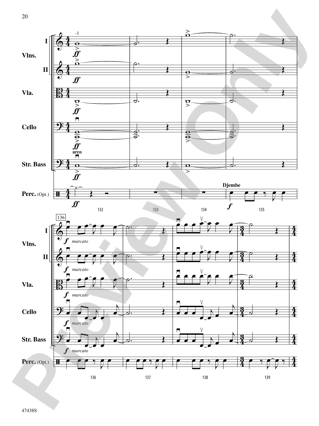 Jambo: String Orchestra Conductor Score & Parts