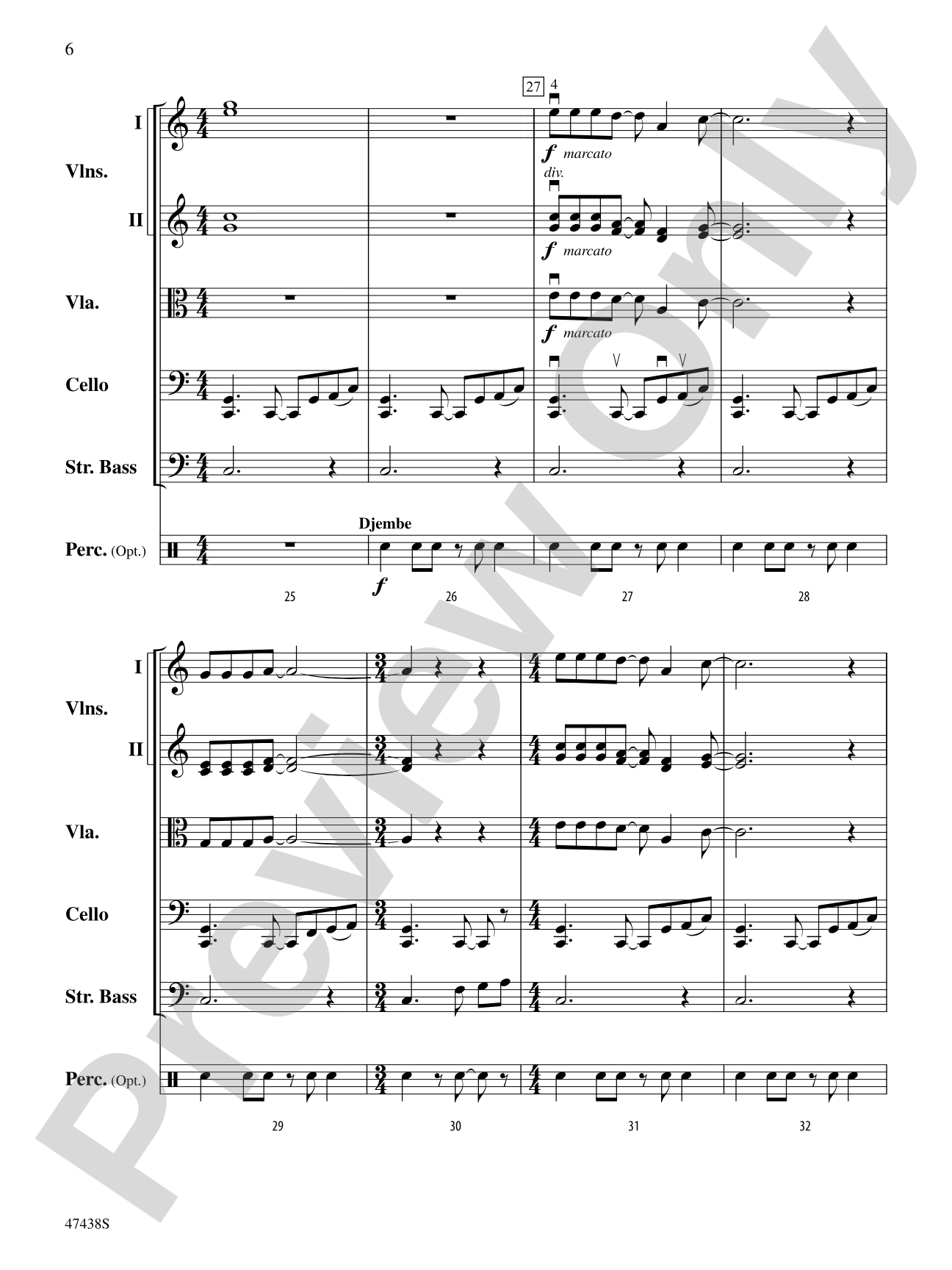 Jambo: String Orchestra Conductor Score & Parts