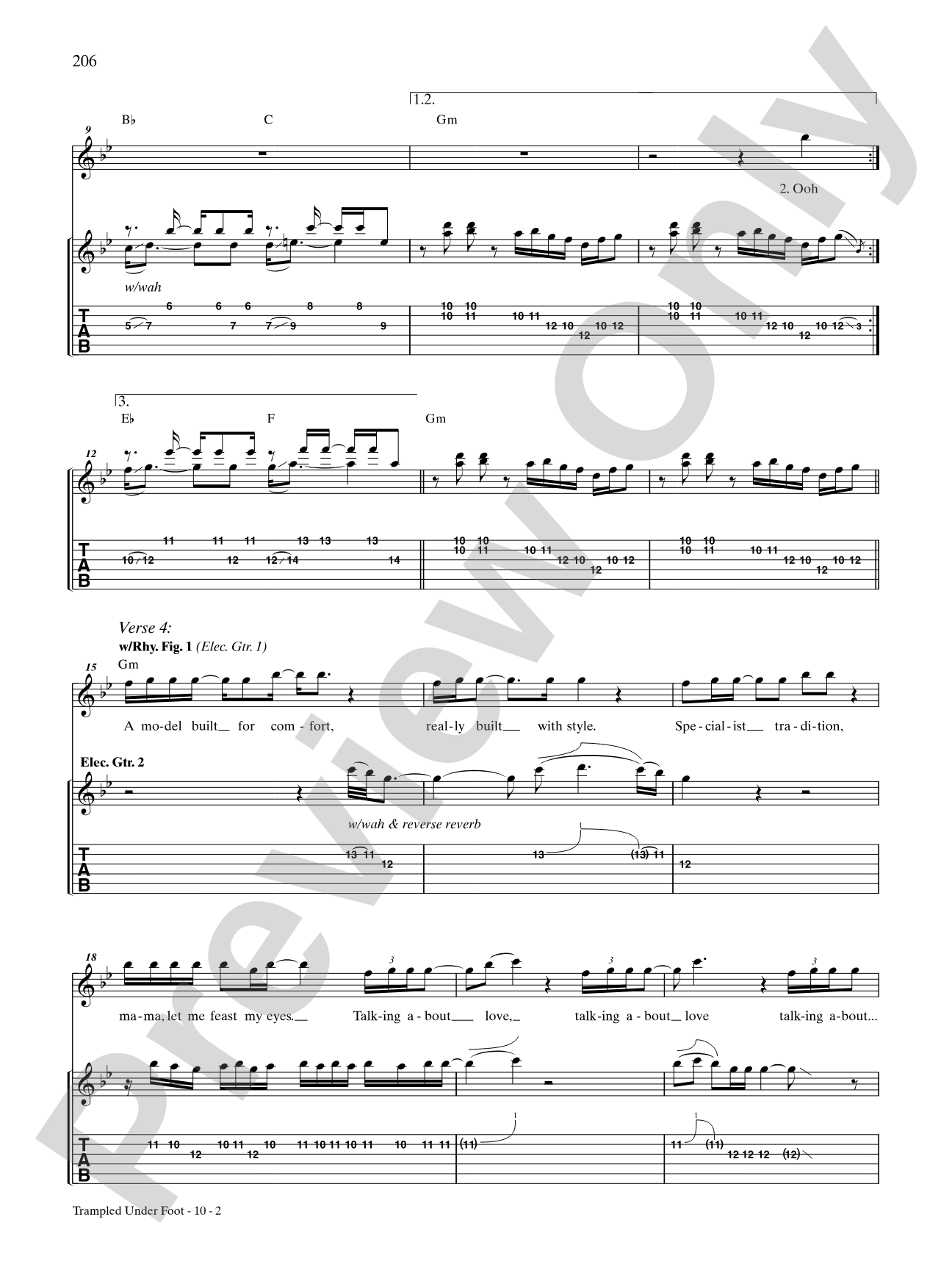 Trampled Under Foot: Authentic Guitar TAB