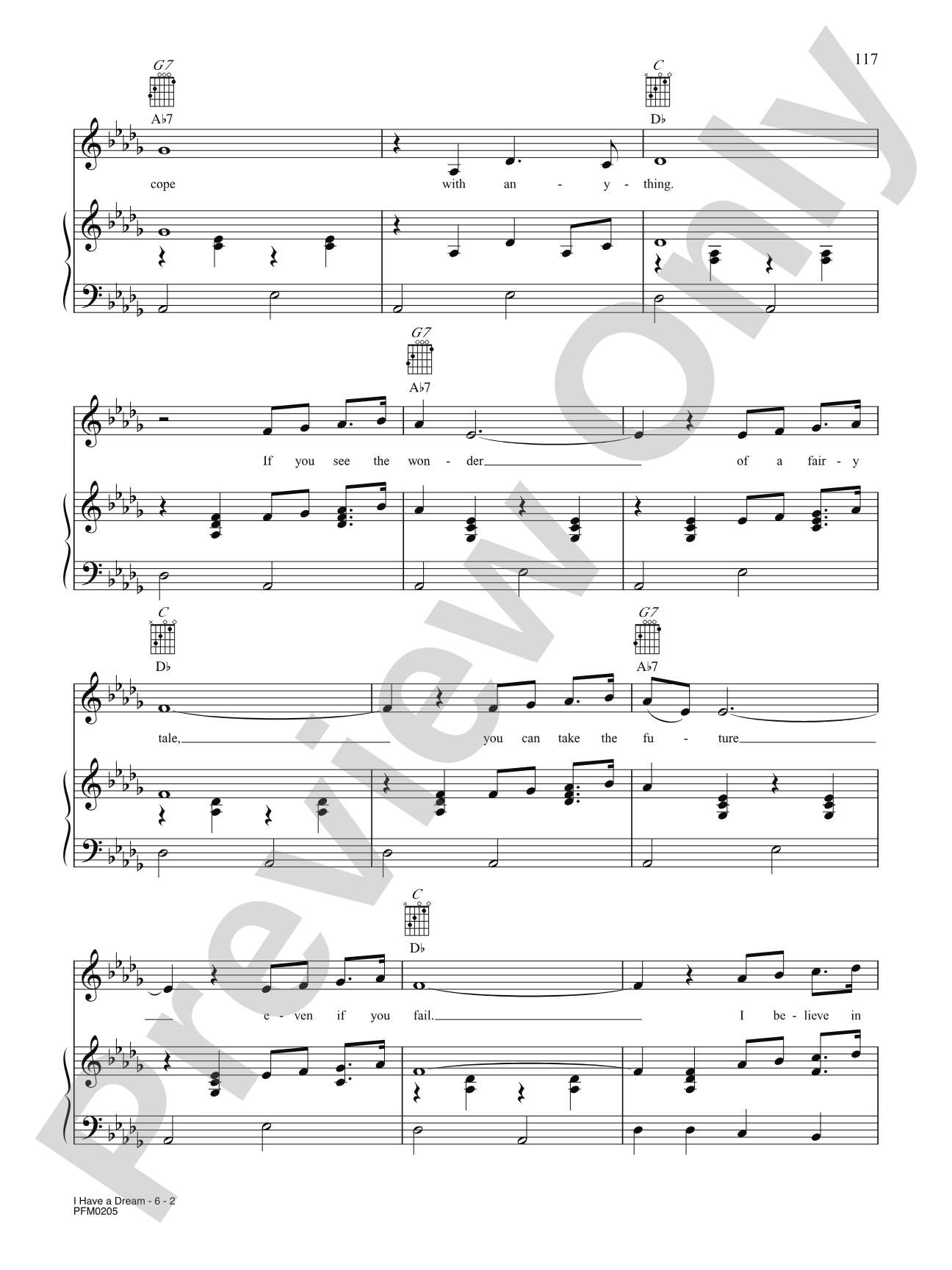 I Have a Dream: Piano/Vocal/Chords