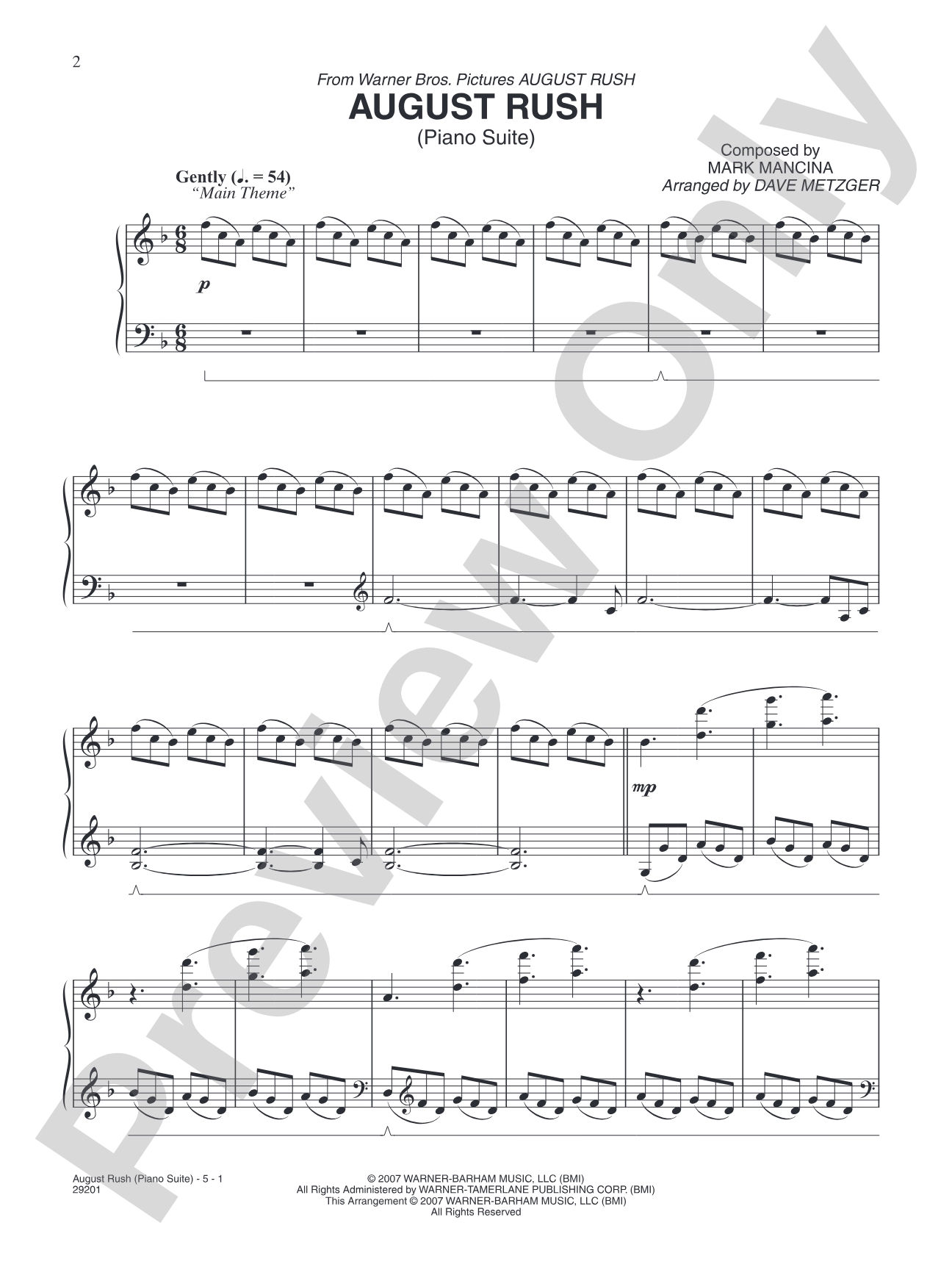 August Rush (Piano Suite): Piano