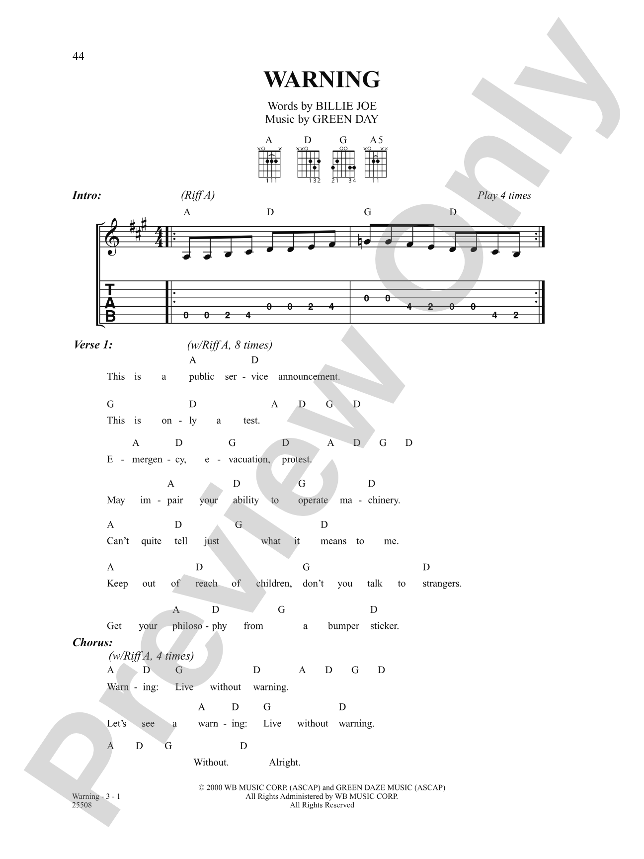 Warning: Strum and Sing