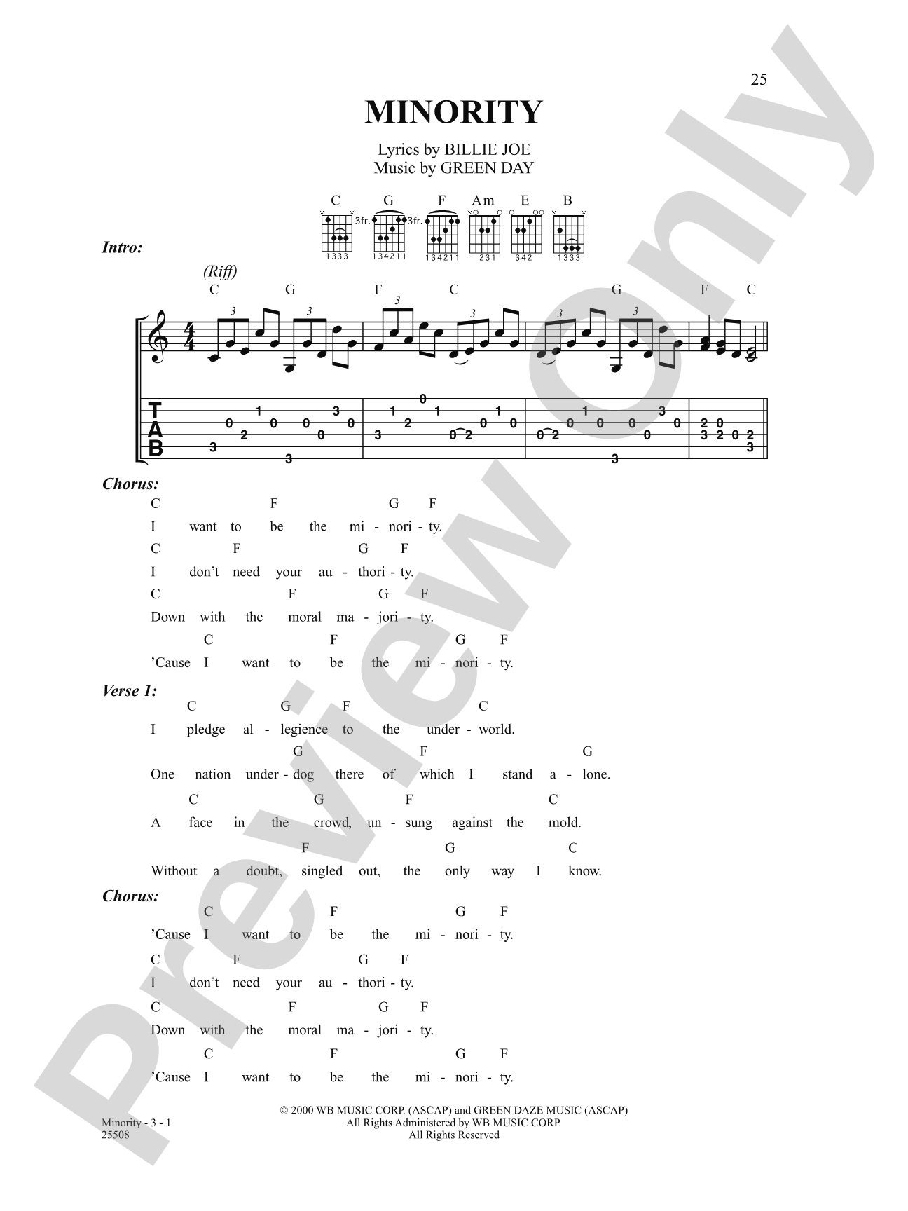 Minority: Strum and Sing