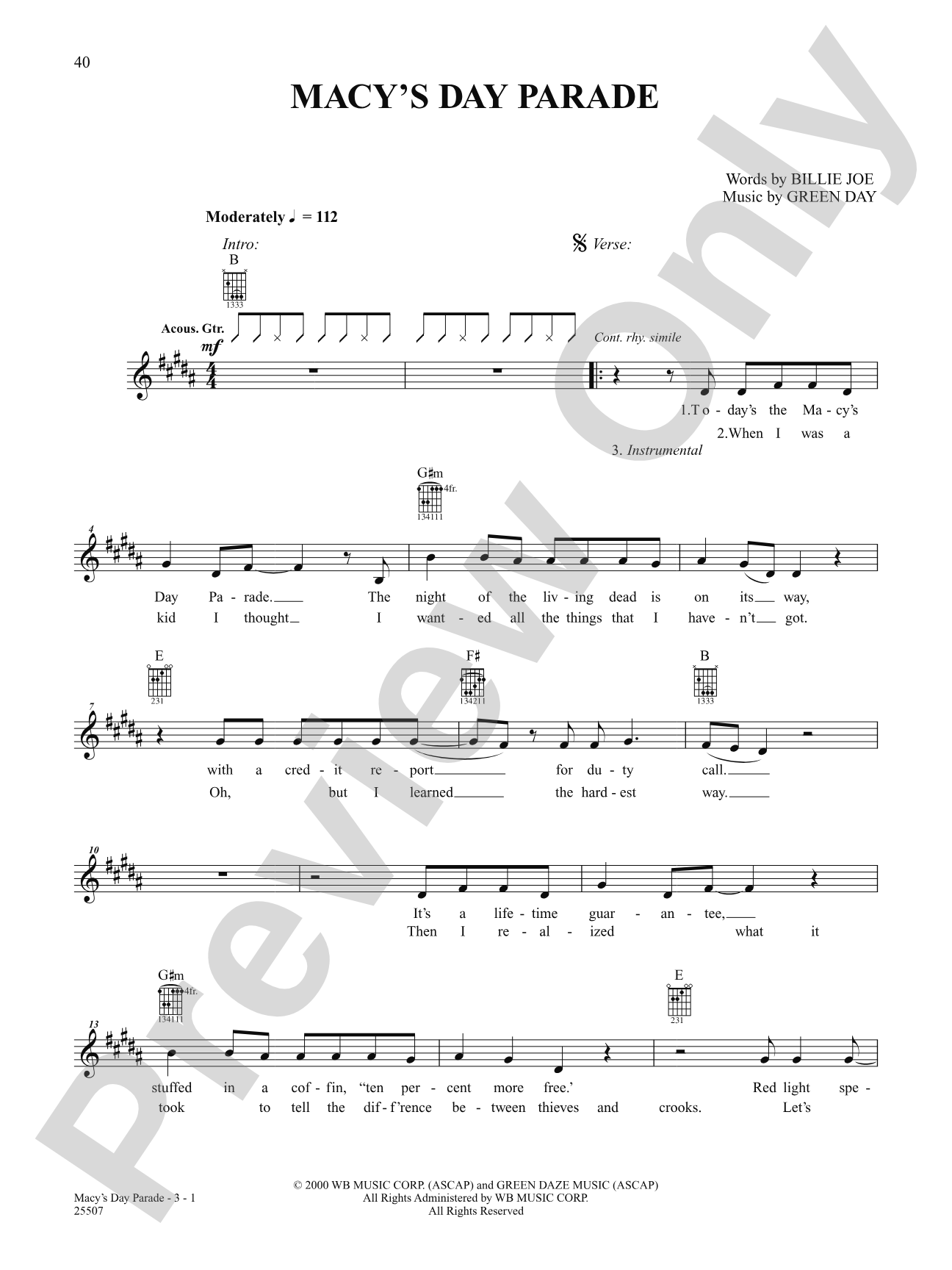 Macy's Day Parade: Easy Guitar