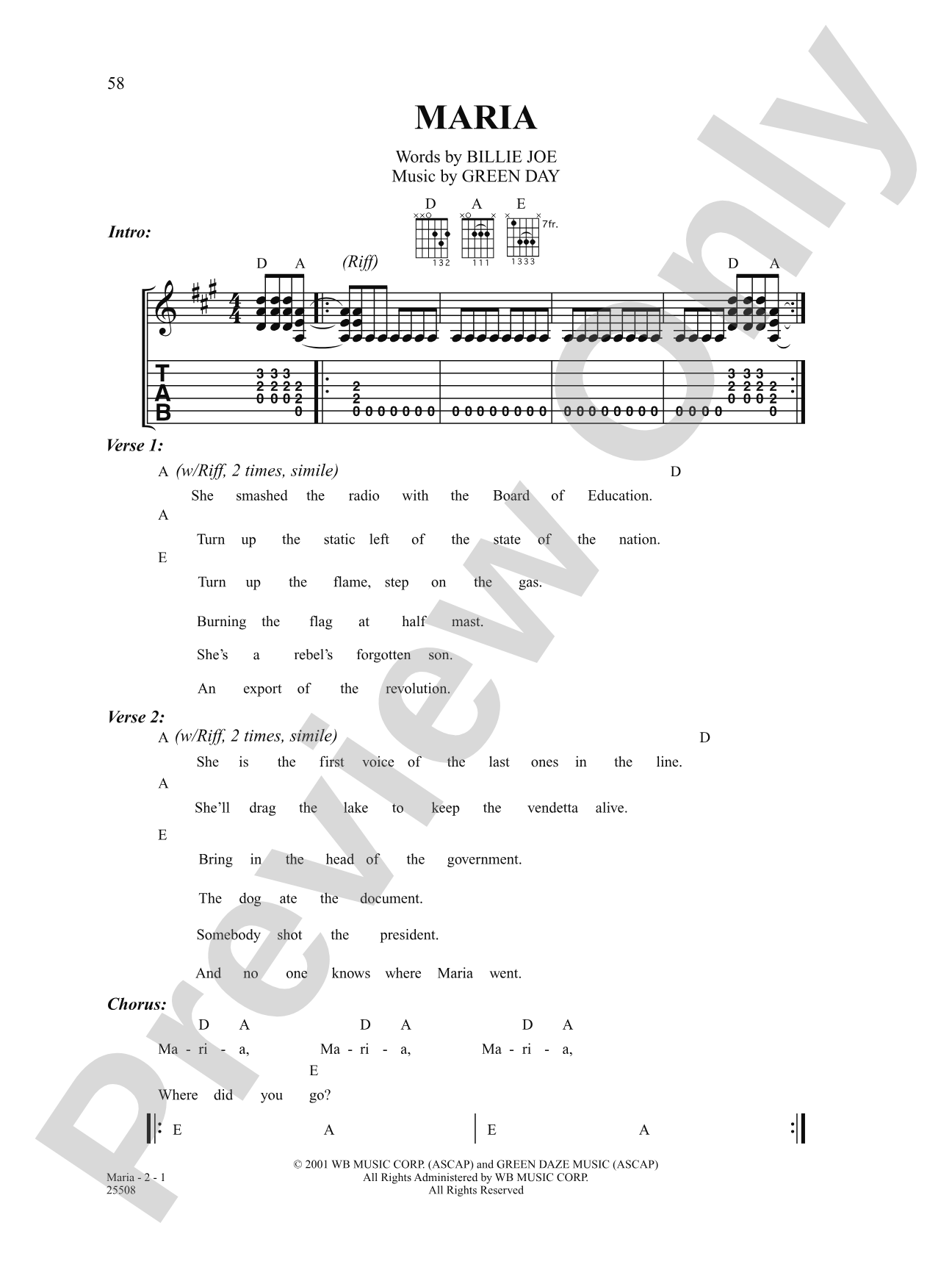 Maria: Strum and Sing
