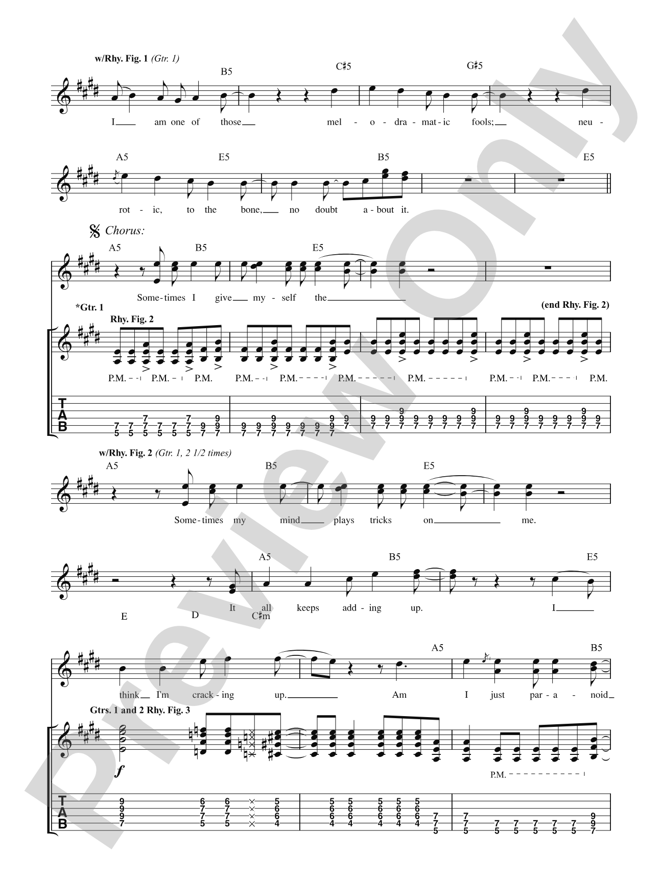 Basket Case: Authentic Guitar TAB