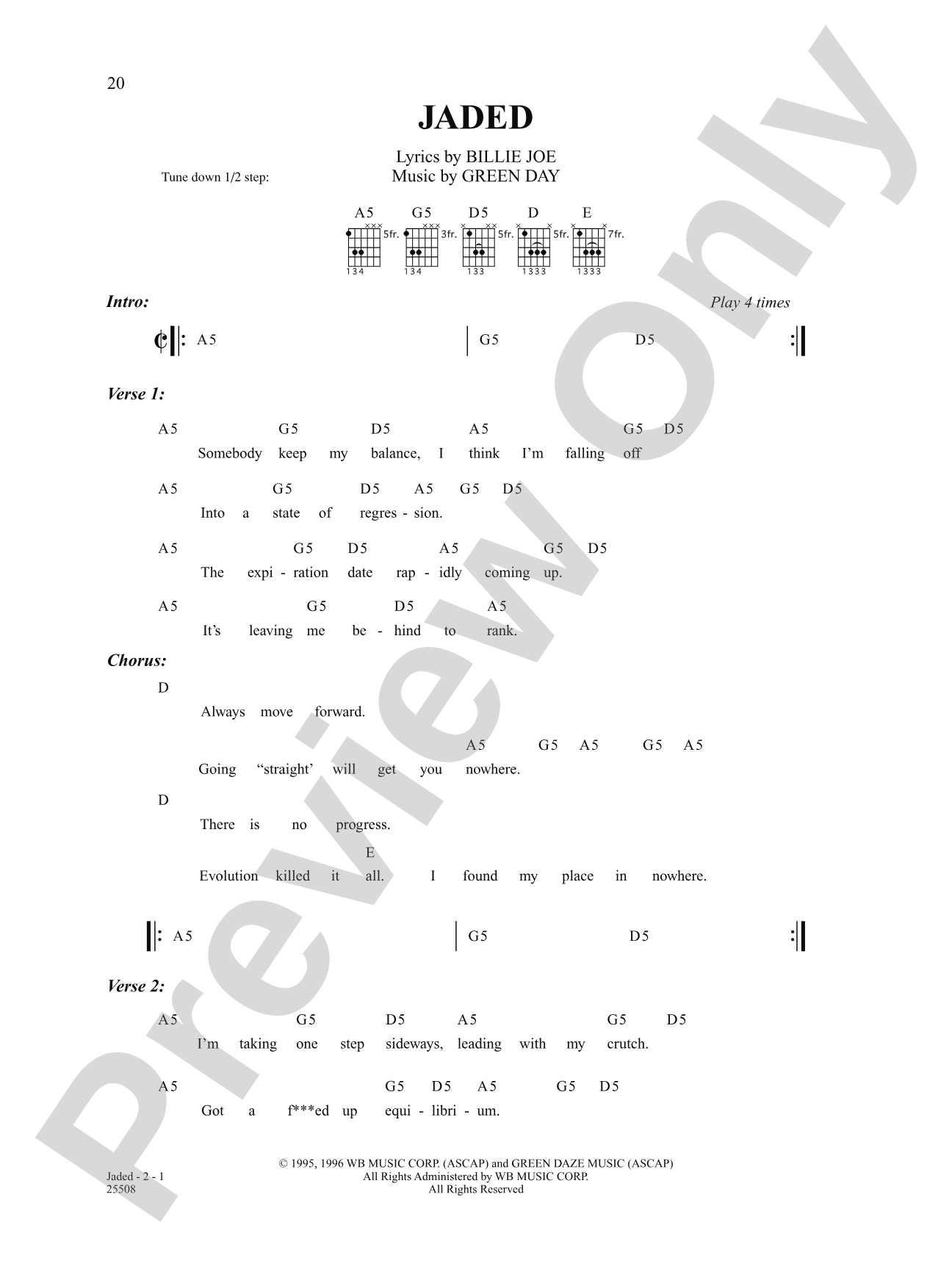 Jaded: Strum and Sing