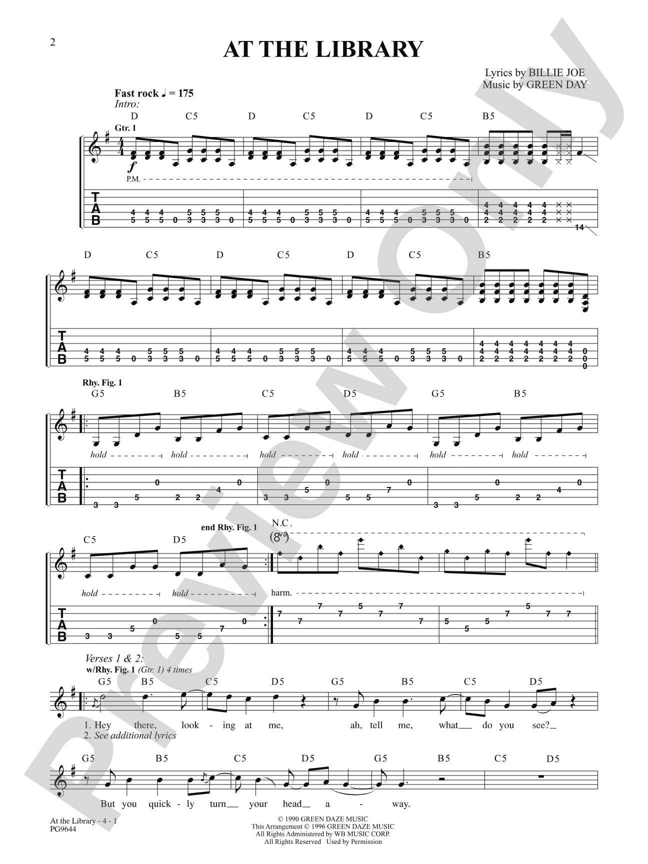 At the Library: Authentic Guitar TAB
