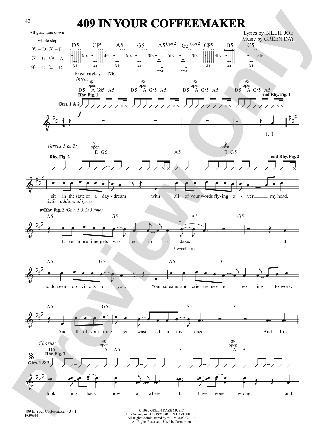 409 In Your Coffeemaker: Authentic Guitar TAB
