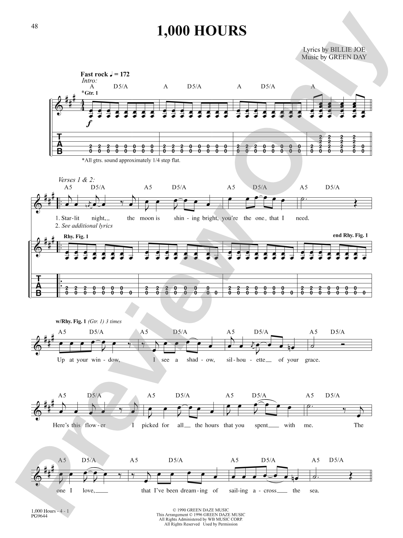 1,000 HOURS: Authentic Guitar TAB