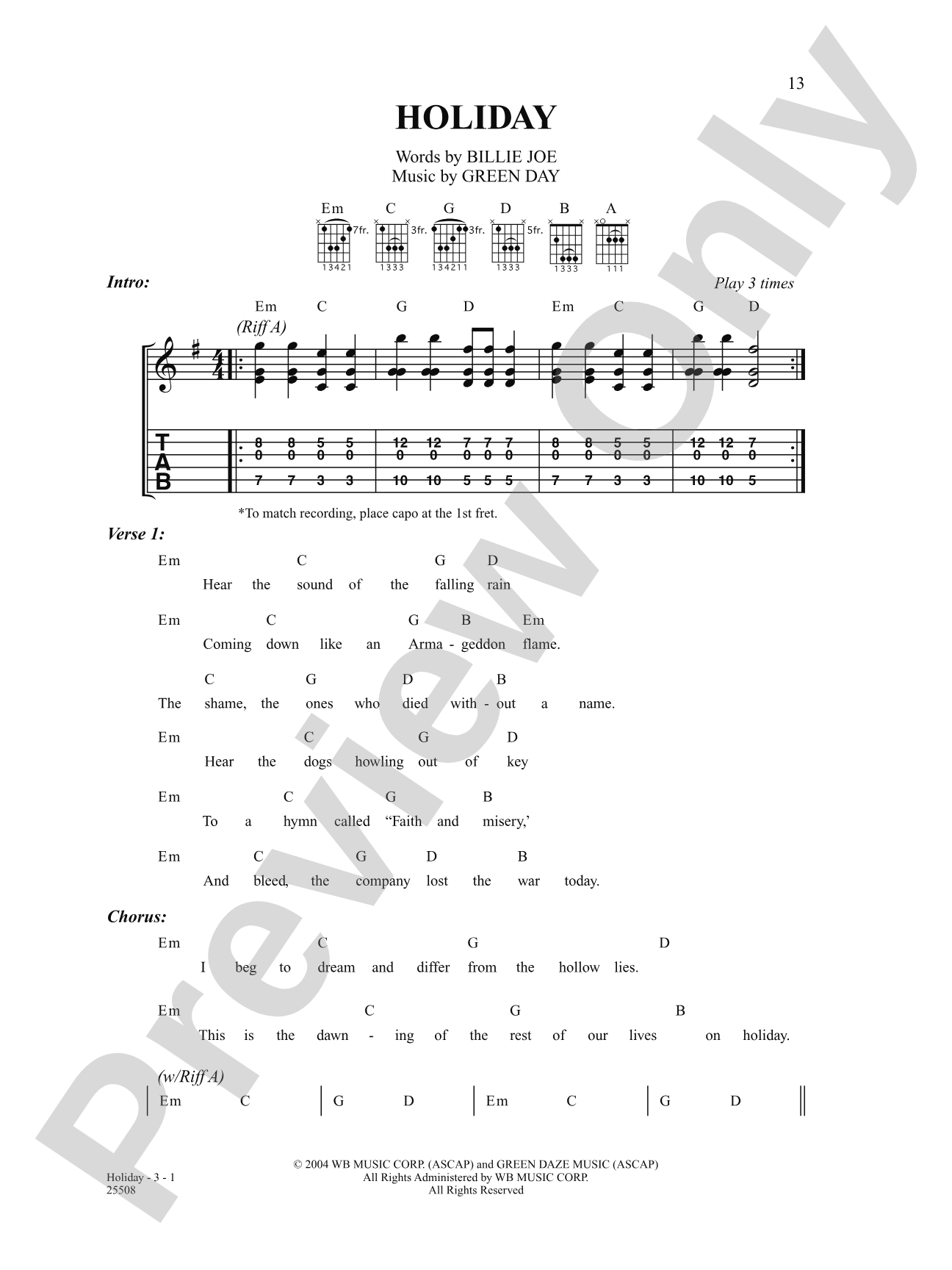 Holiday: Strum and Sing