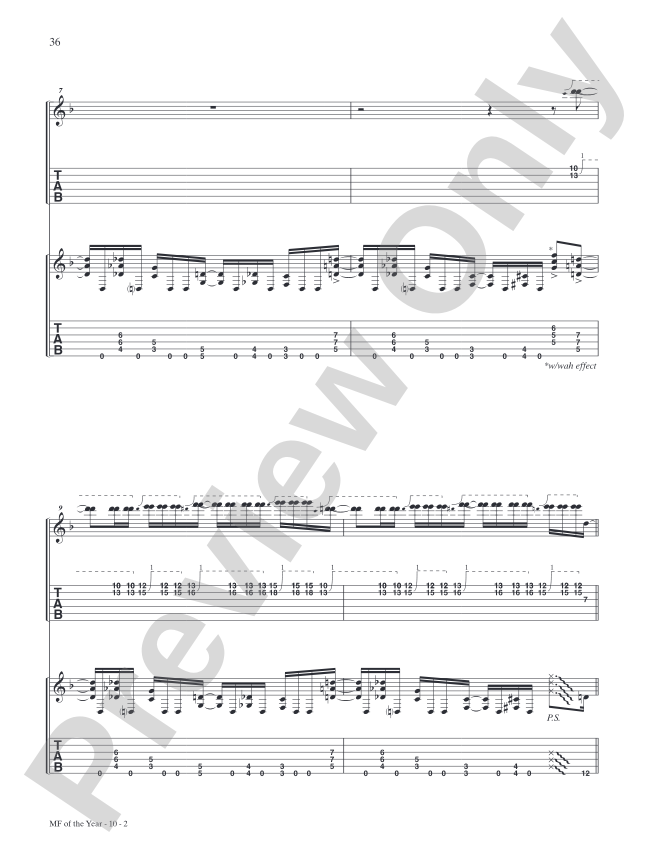 Mother F***er of the Year: Authentic Guitar TAB