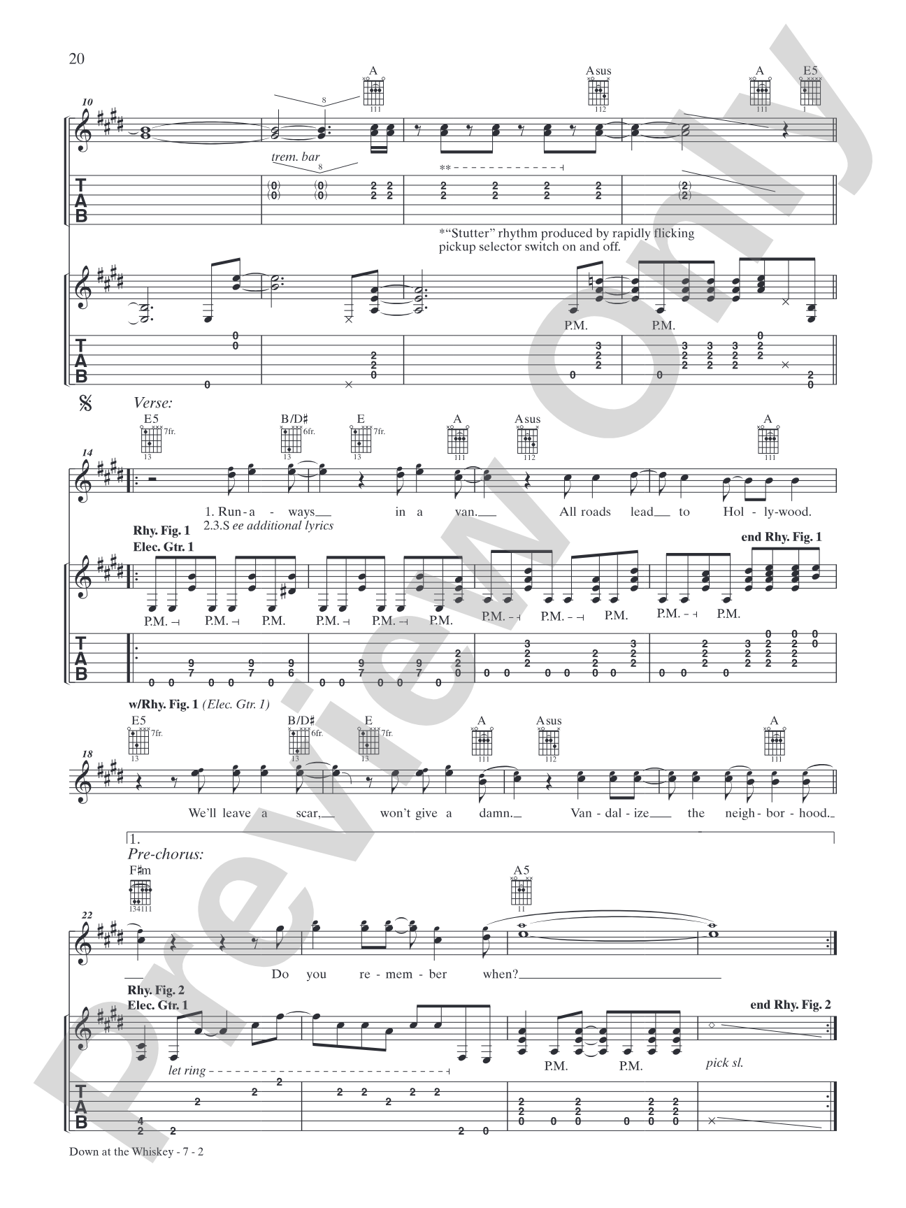 Down at the Whisky: Authentic Guitar TAB
