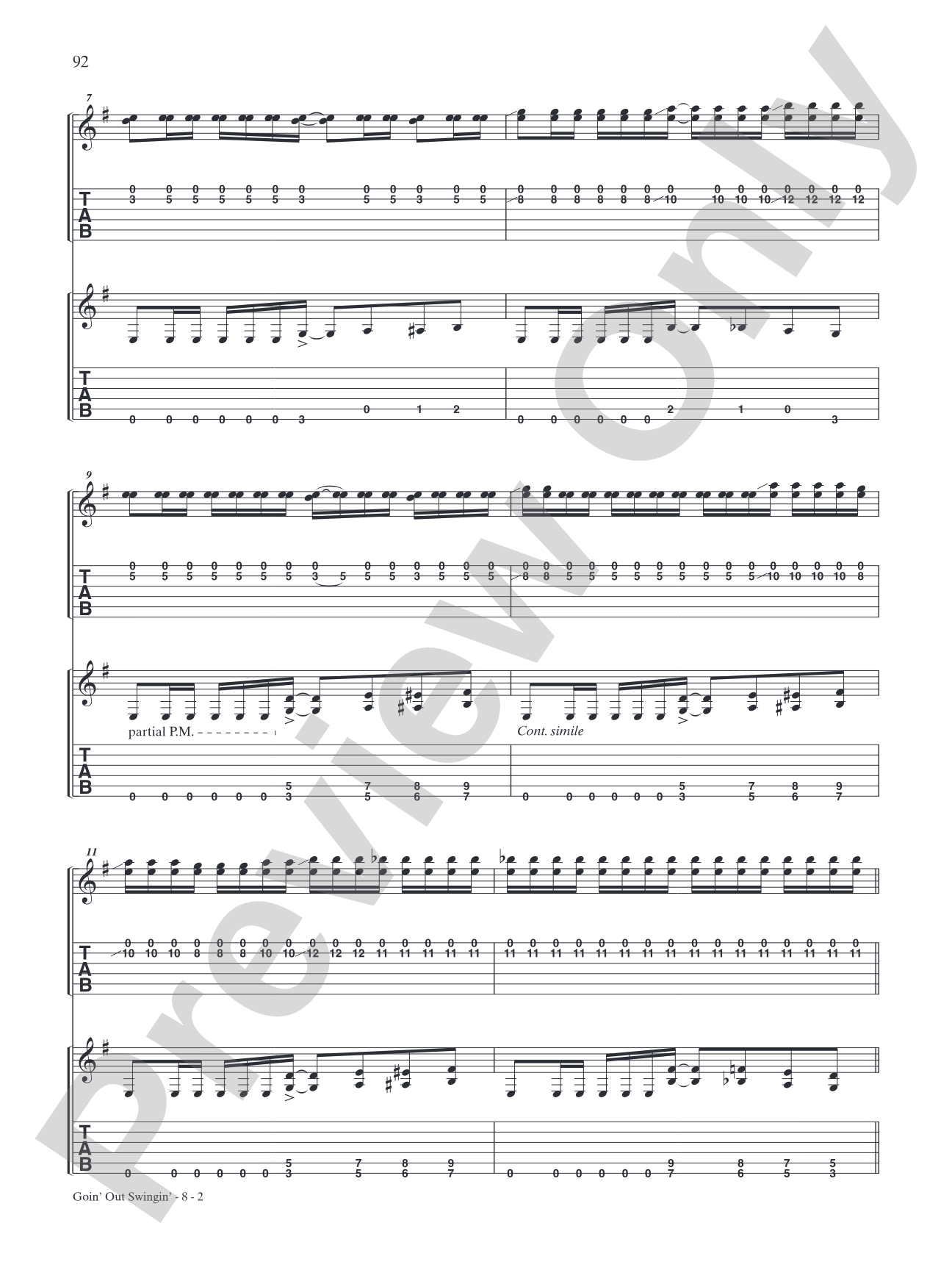 Goin' Out Swingin': Authentic Guitar TAB