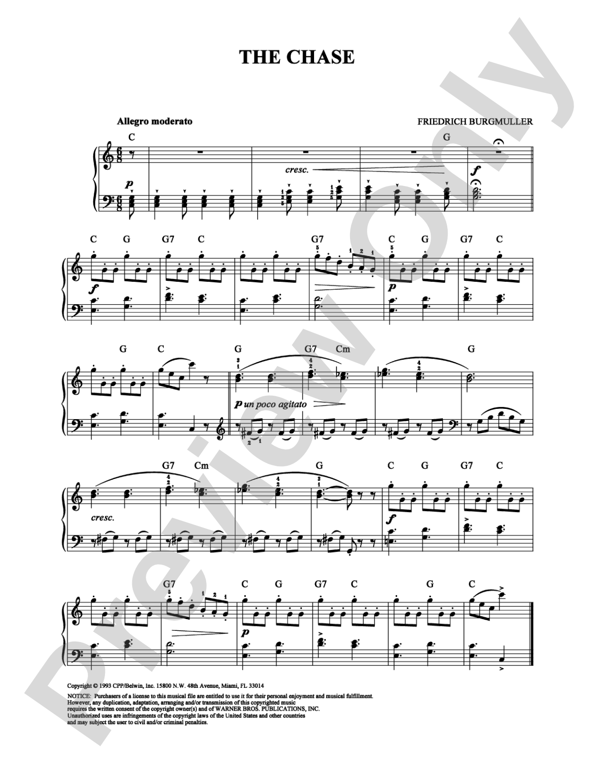 The Chase: Piano Digital Sheet Music
