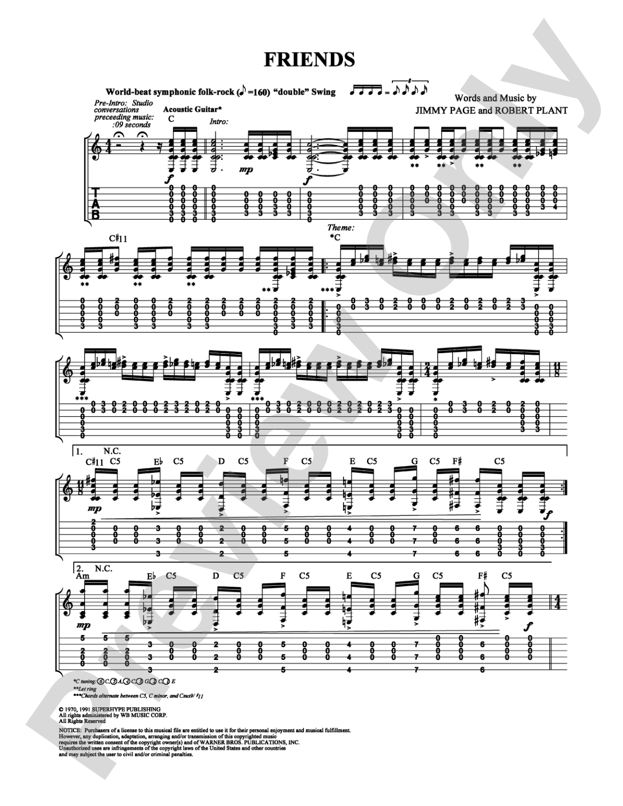 Friends: Authentic Guitar TAB